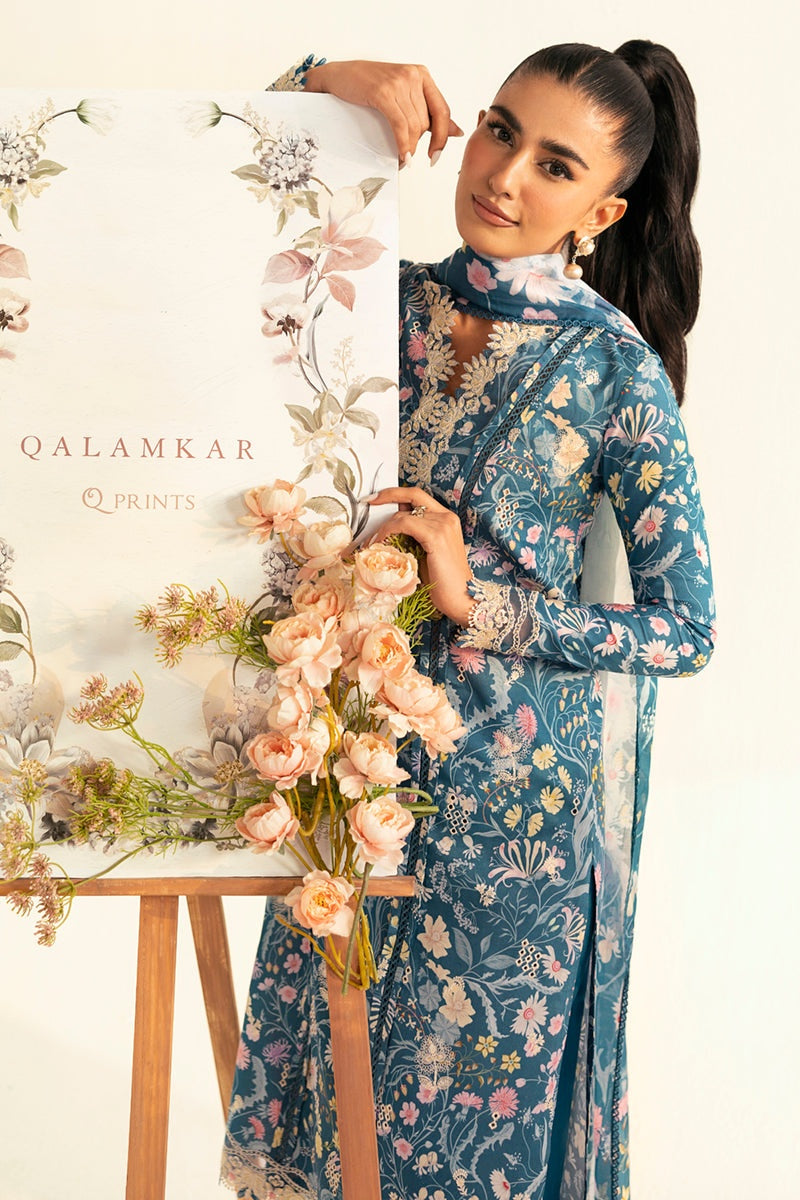 QALAMKAR QPRINTS LAWN EMBROIDERED COLLECTION 2025 ๐ธ๐ธ๐ธ