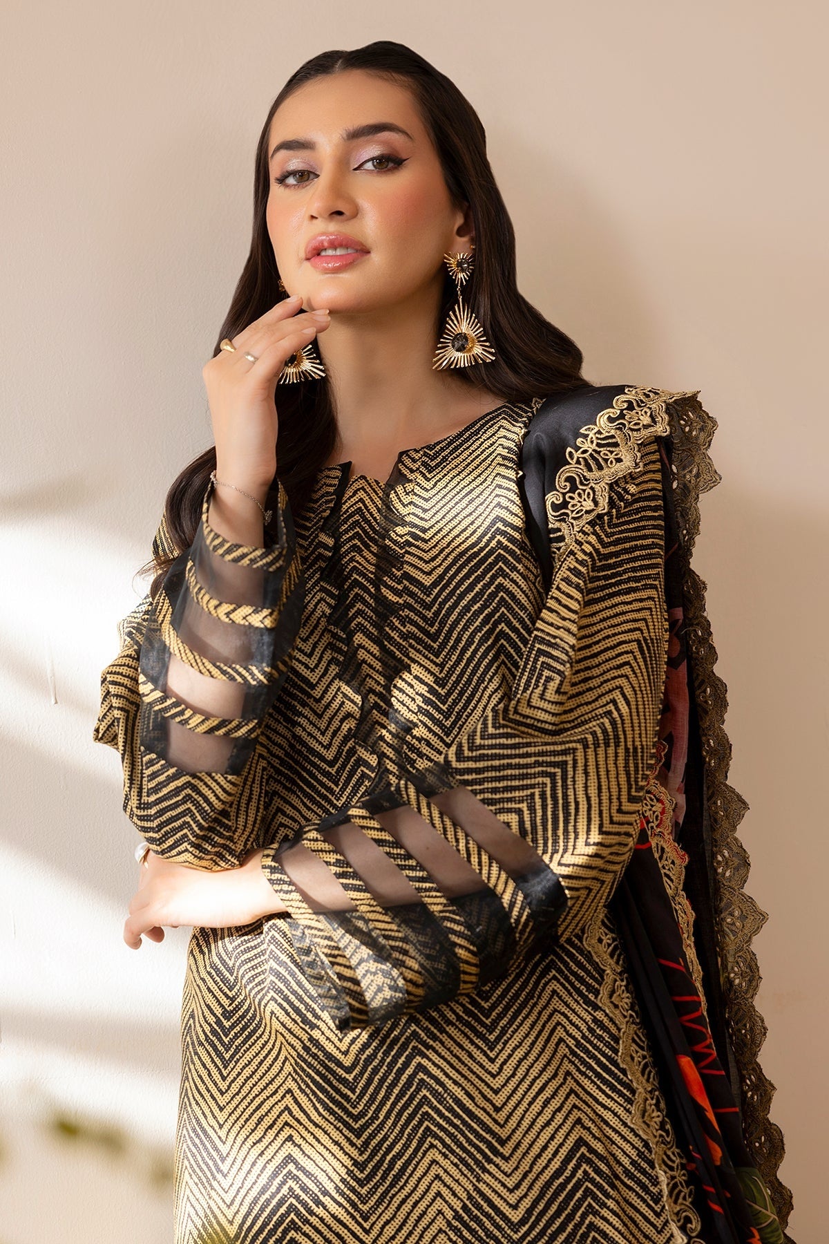 CHARIZMA BASICS EMBROIDERED LAWN WITH EMBROIDERED LAWN DUPATTA 2025