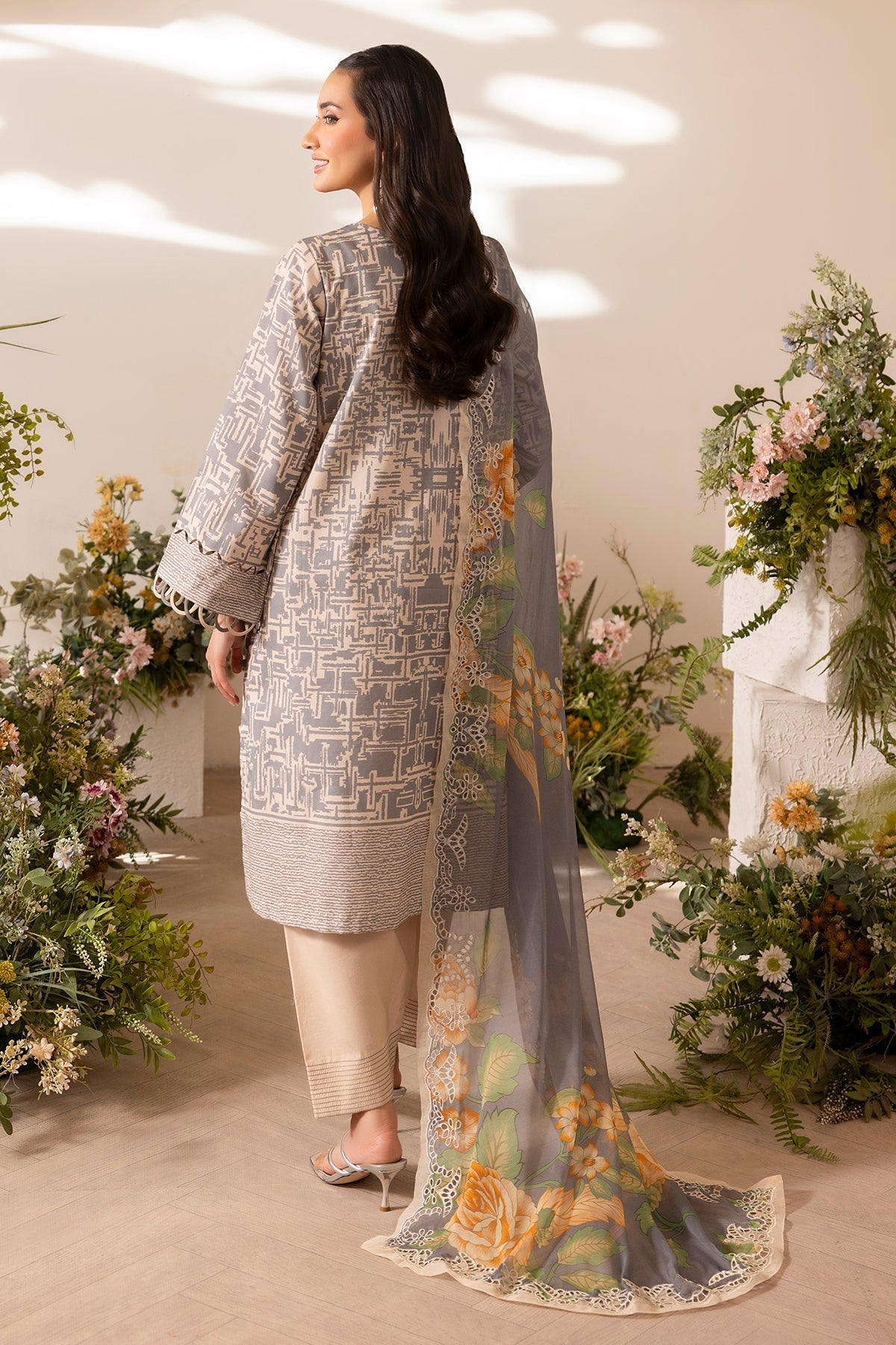 CHARIZMA BASICS EMBROIDERED LAWN WITH EMBROIDERED LAWN DUPATTA 2025