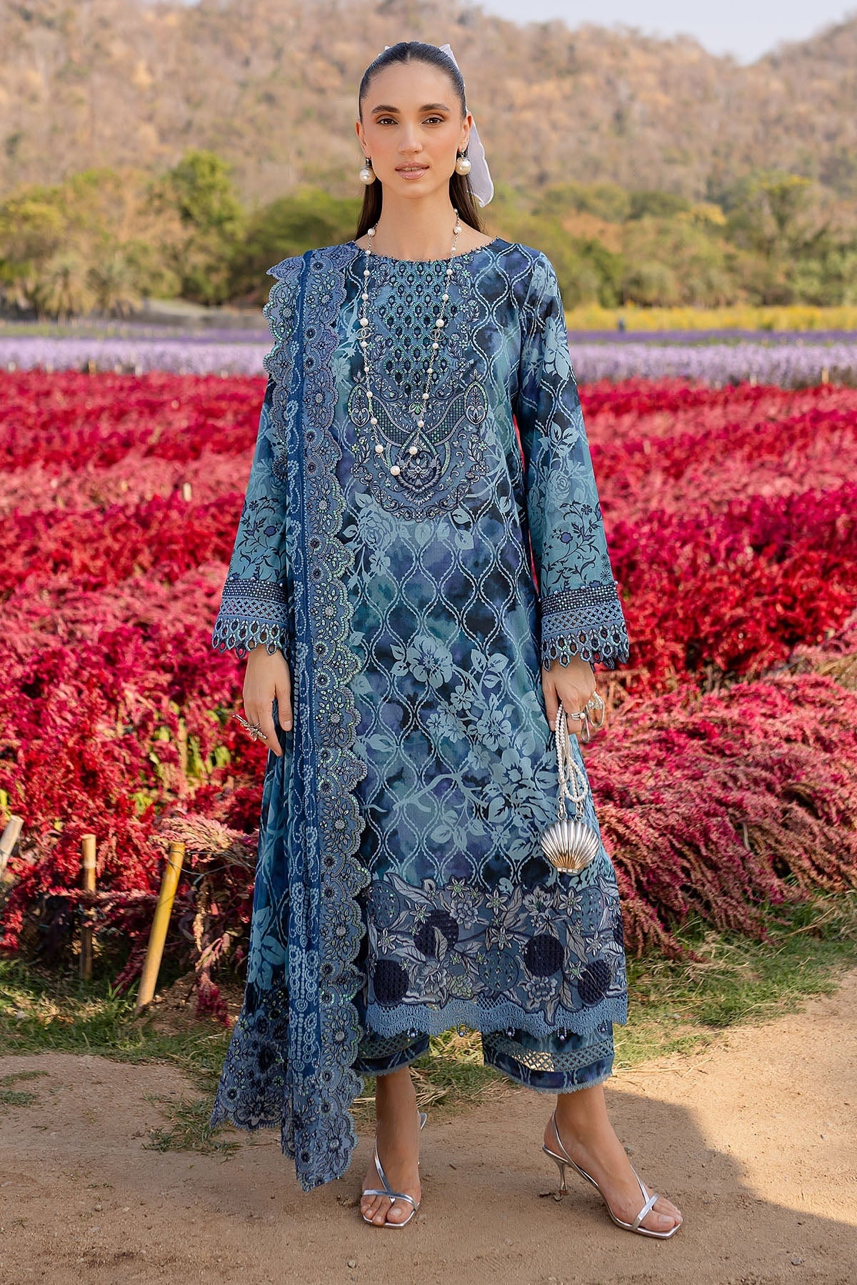 NUREH BLOOM LAWN PRINTED EMBROIDERED COLLECTION 2025