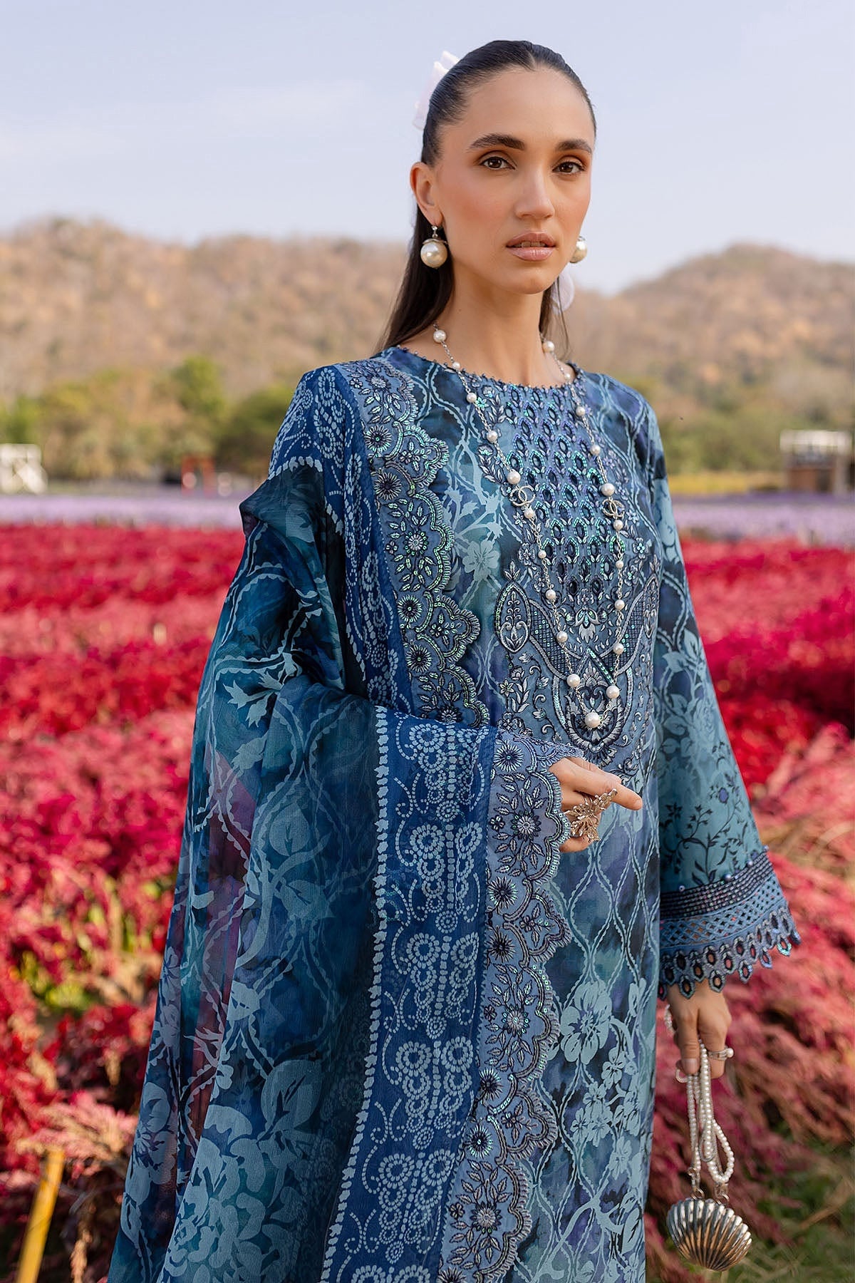 NUREH BLOOM LAWN PRINTED EMBROIDERED COLLECTION 2025