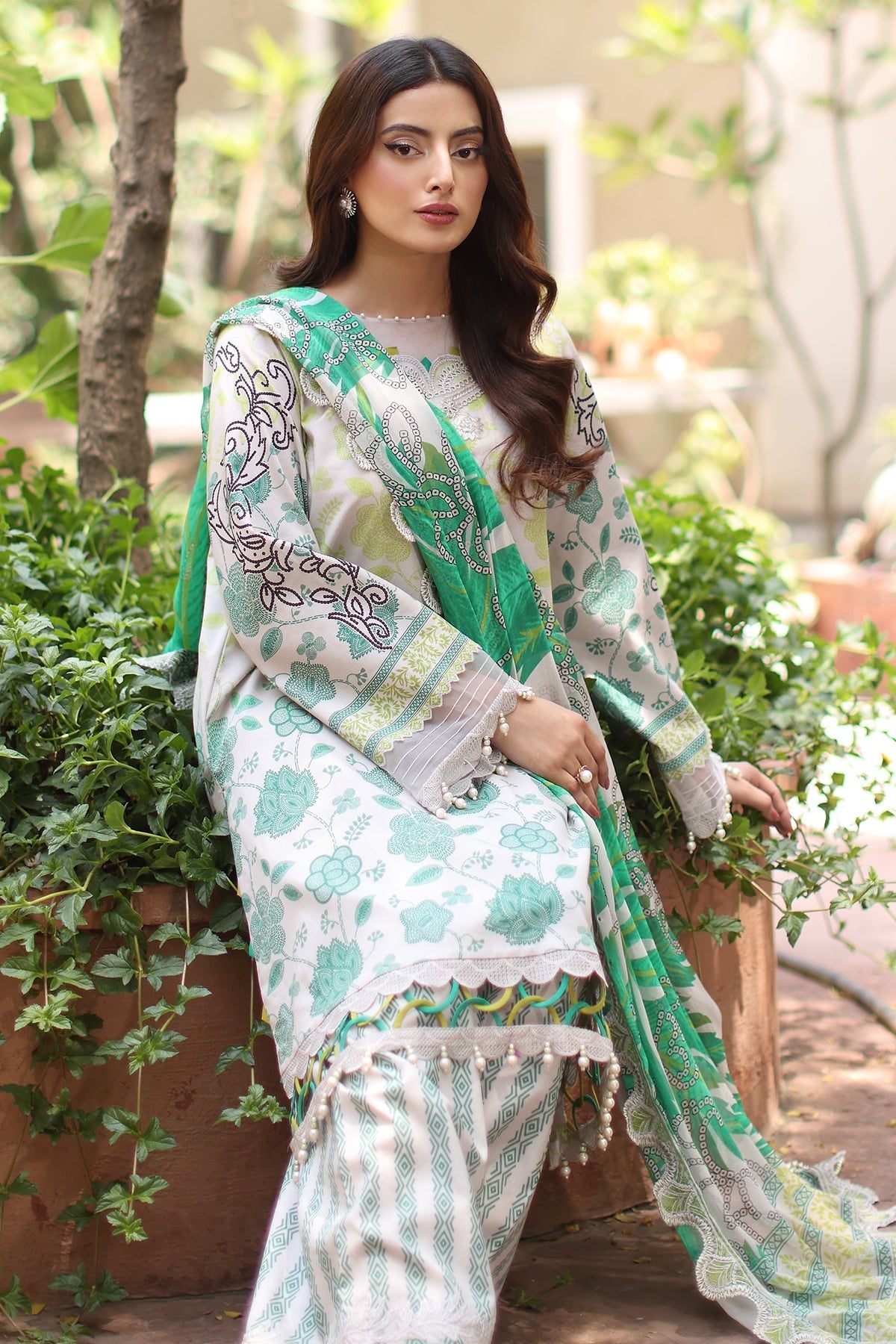 CHARIZMA BASICS EMBROIDERED LAWN WITH EMBROIDERED LAWN DUPATTA 2025