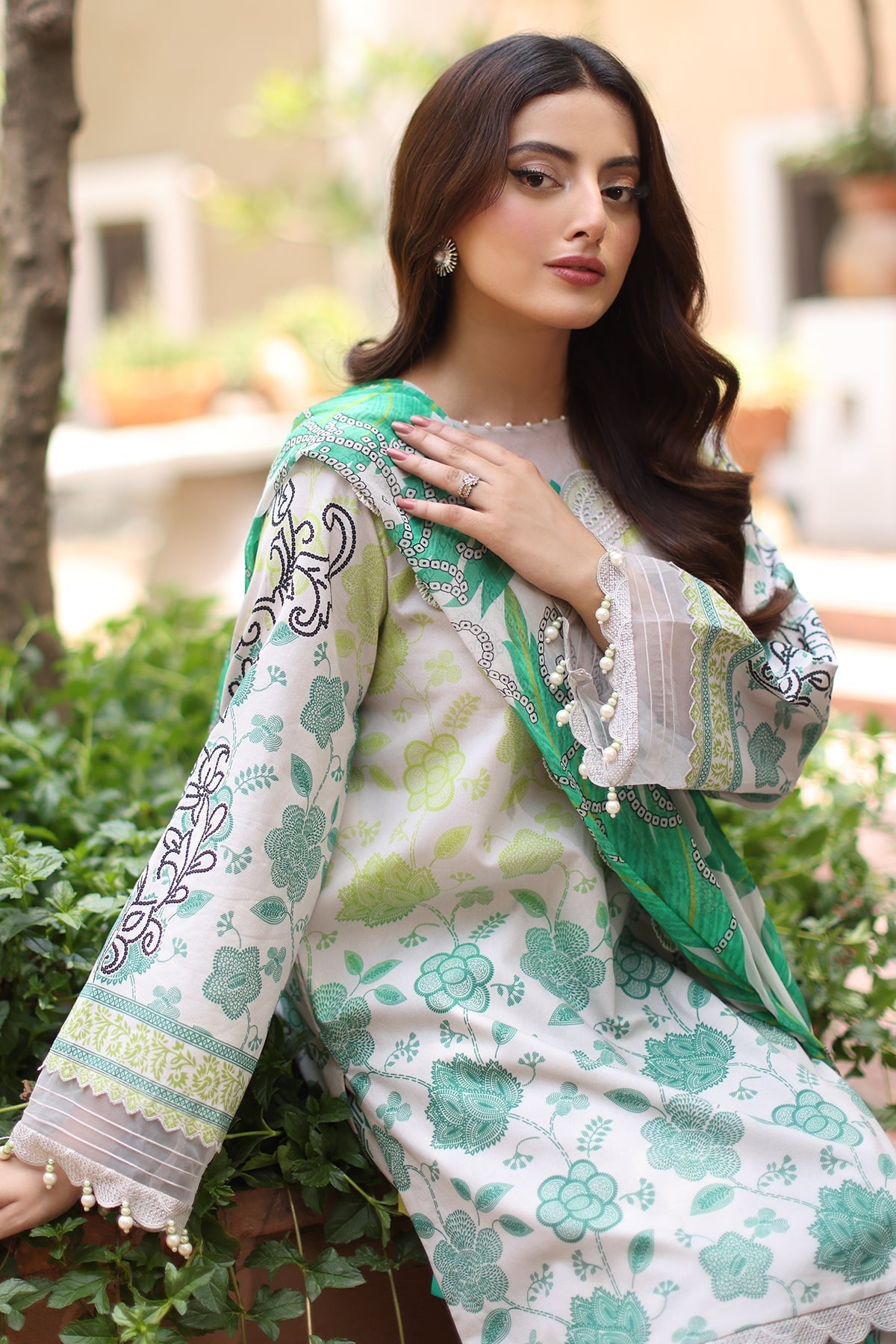 CHARIZMA BASICS EMBROIDERED LAWN WITH EMBROIDERED LAWN DUPATTA 2025