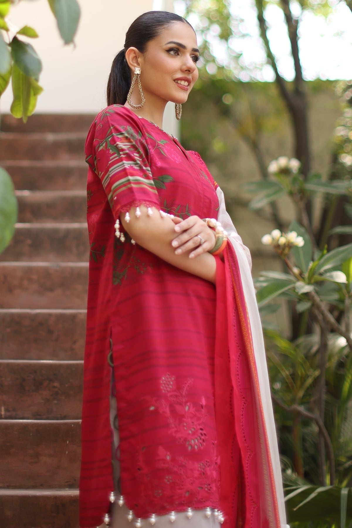 CHARIZMA BASICS EMBROIDERED LAWN WITH EMBROIDERED LAWN DUPATTA 2025