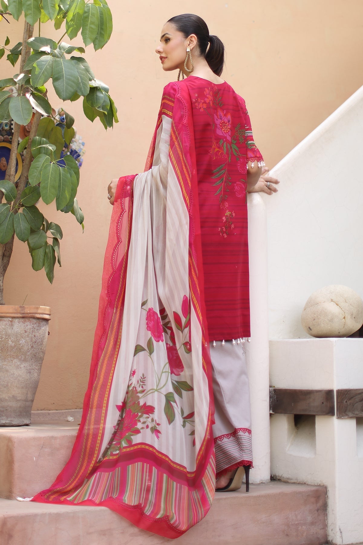 CHARIZMA BASICS EMBROIDERED LAWN WITH EMBROIDERED LAWN DUPATTA 2025