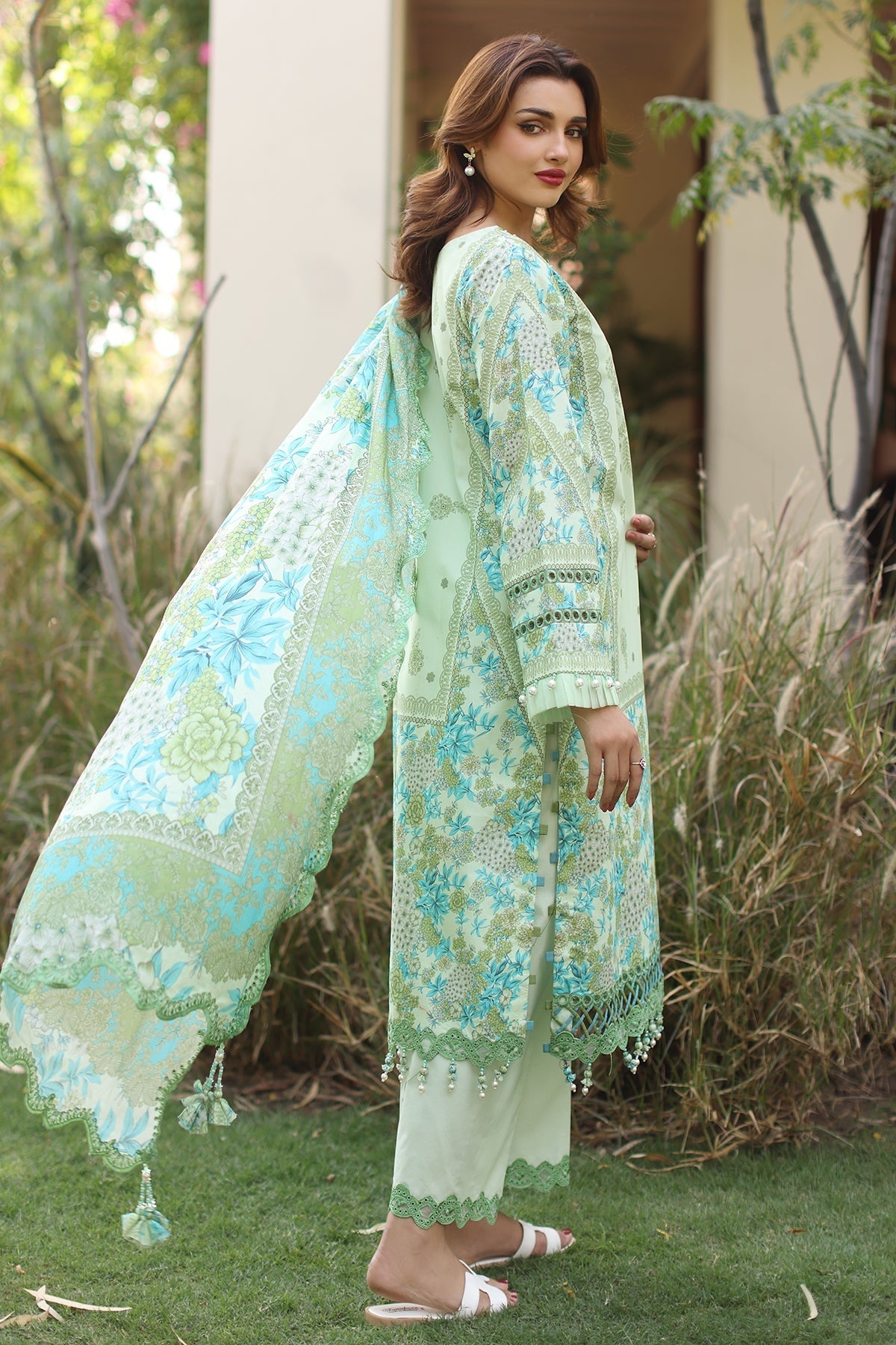 CHARIZMA BASICS EMBROIDERED LAWN WITH EMBROIDERED LAWN DUPATTA 2025