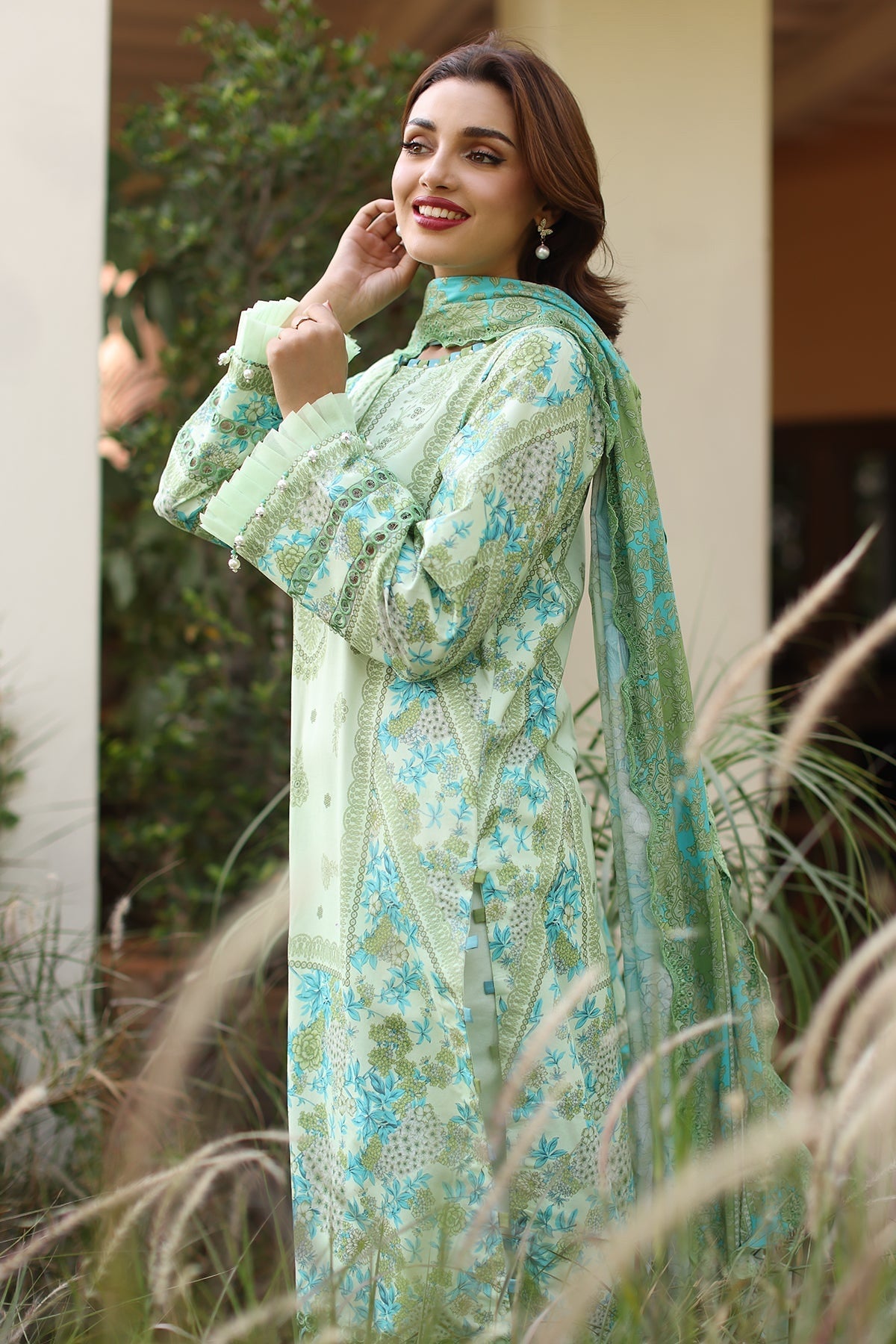 CHARIZMA BASICS EMBROIDERED LAWN WITH EMBROIDERED LAWN DUPATTA 2025