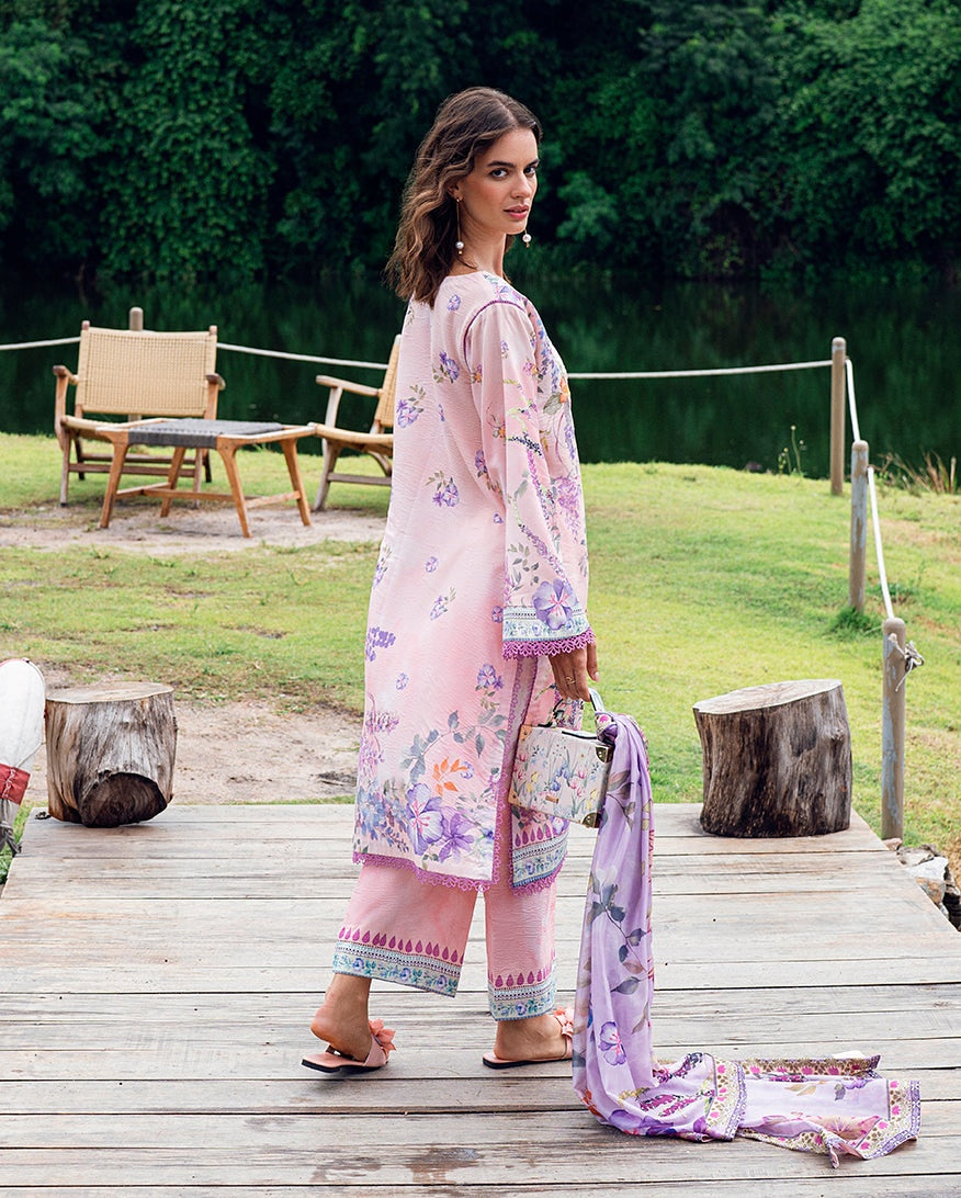ROHEENAZ GARDEN VEIL PRINTED EMBROIDERED LAWN 2025