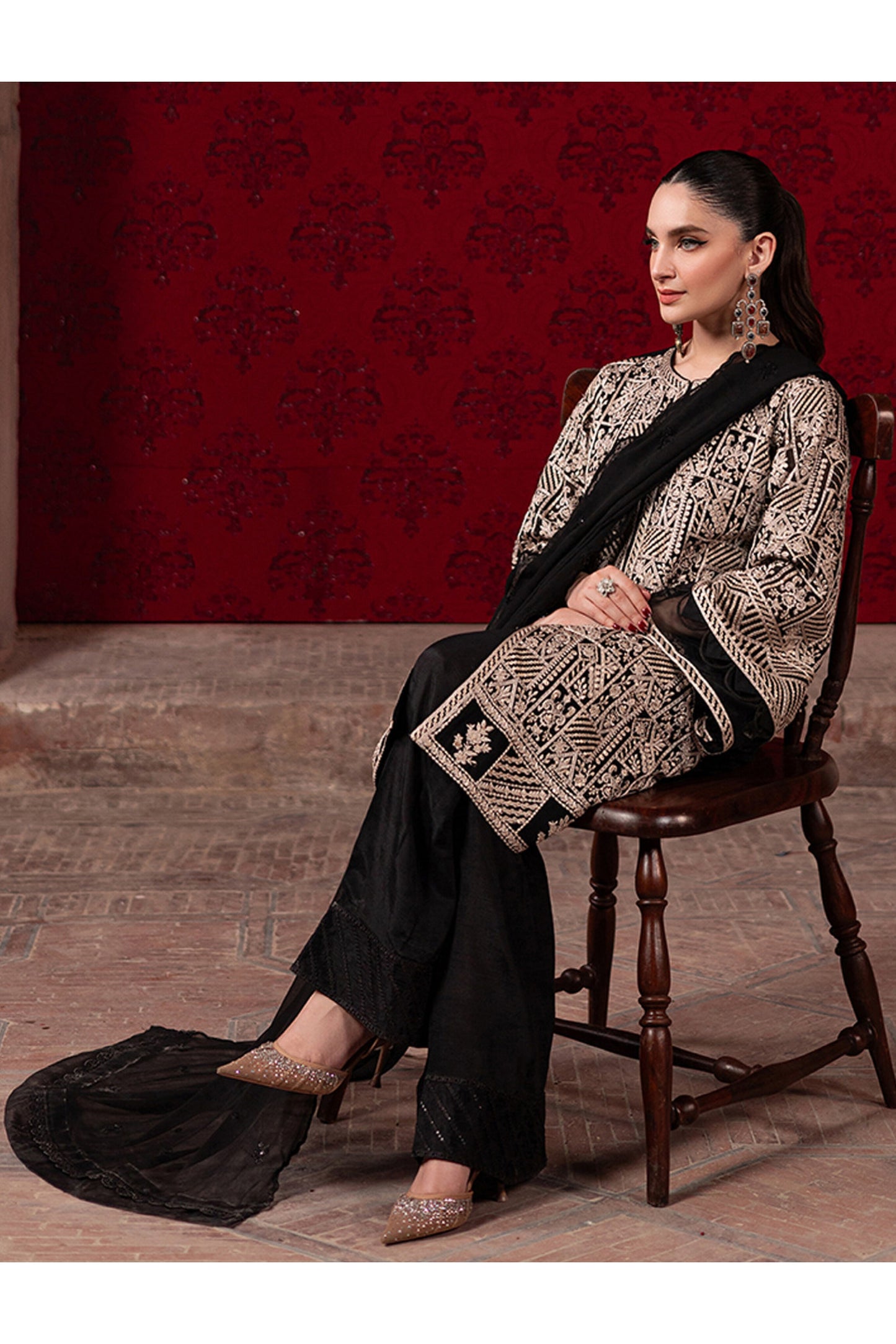 AZURE MAYA ALI LUXE EMBROIDERED CHIFFON COLLECTION 2025