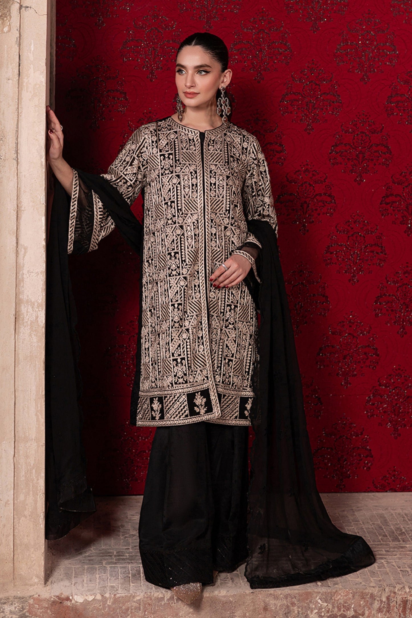 AZURE MAYA ALI LUXE EMBROIDERED CHIFFON COLLECTION 2025