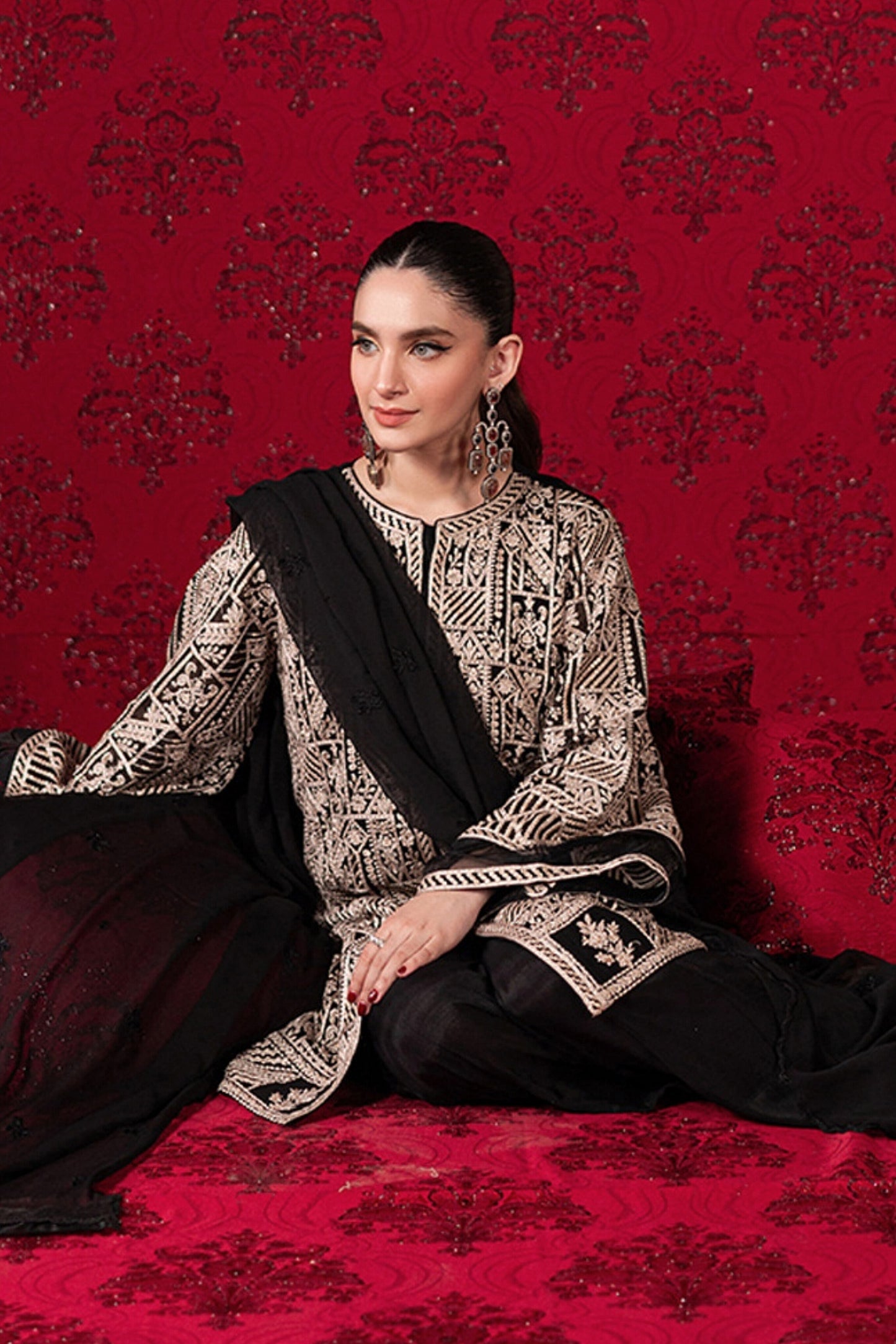 AZURE MAYA ALI LUXE EMBROIDERED CHIFFON COLLECTION 2025