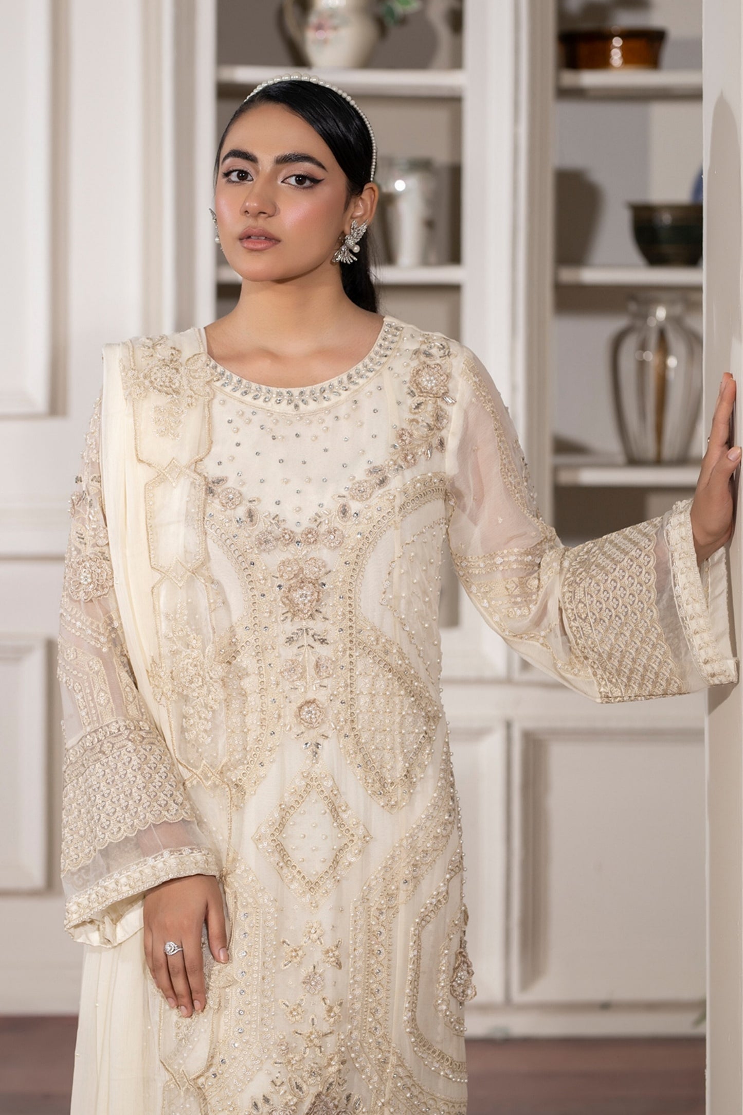 MAHAJBEEN EMBROIDERED CHIFFON SEMI STITCHED COLLECTION 2025