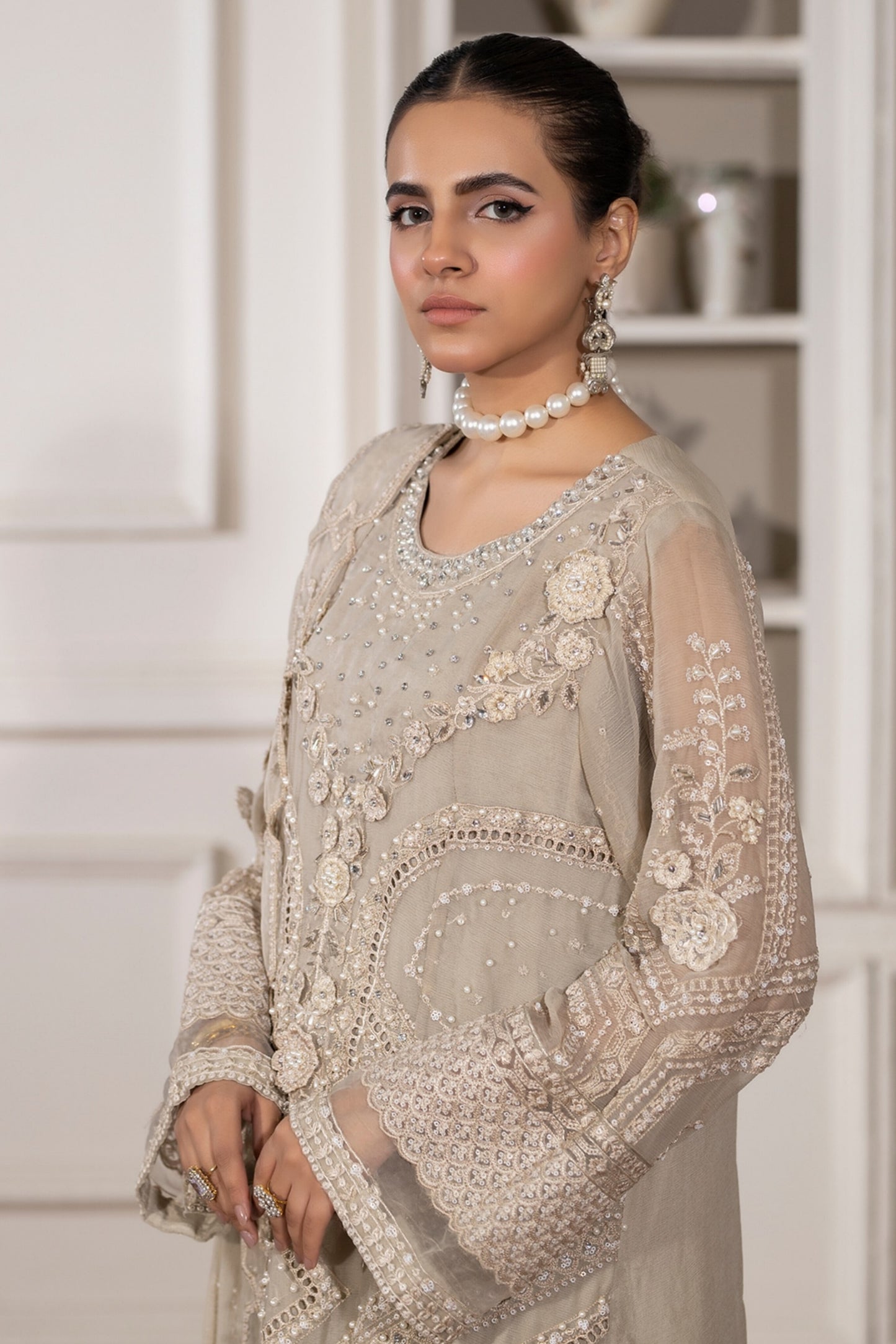 MAHAJBEEN EMBROIDERED CHIFFON SEMI STITCHED COLLECTION 2025