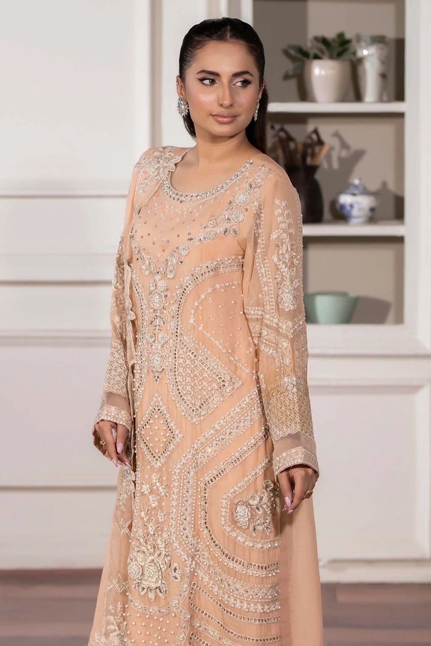 MAHAJBEEN EMBROIDERED CHIFFON SEMI STITCHED COLLECTION 2025