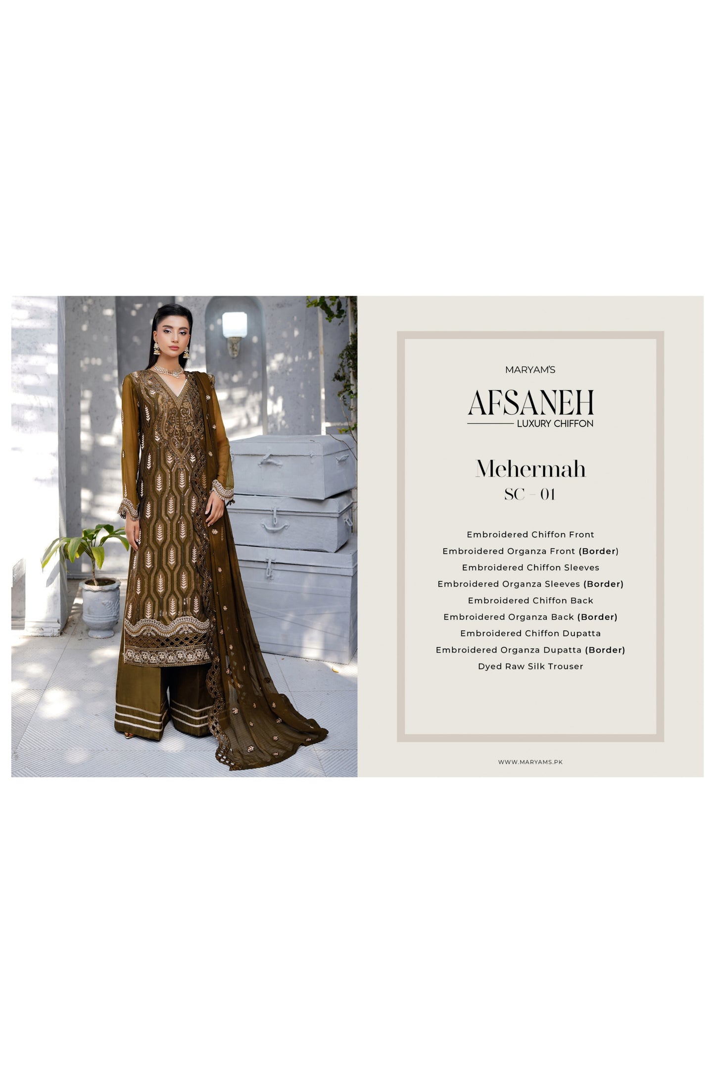 MARYAMS AFSANEH LUXURY CHIFFON 2025 ๐ธ๐ธ