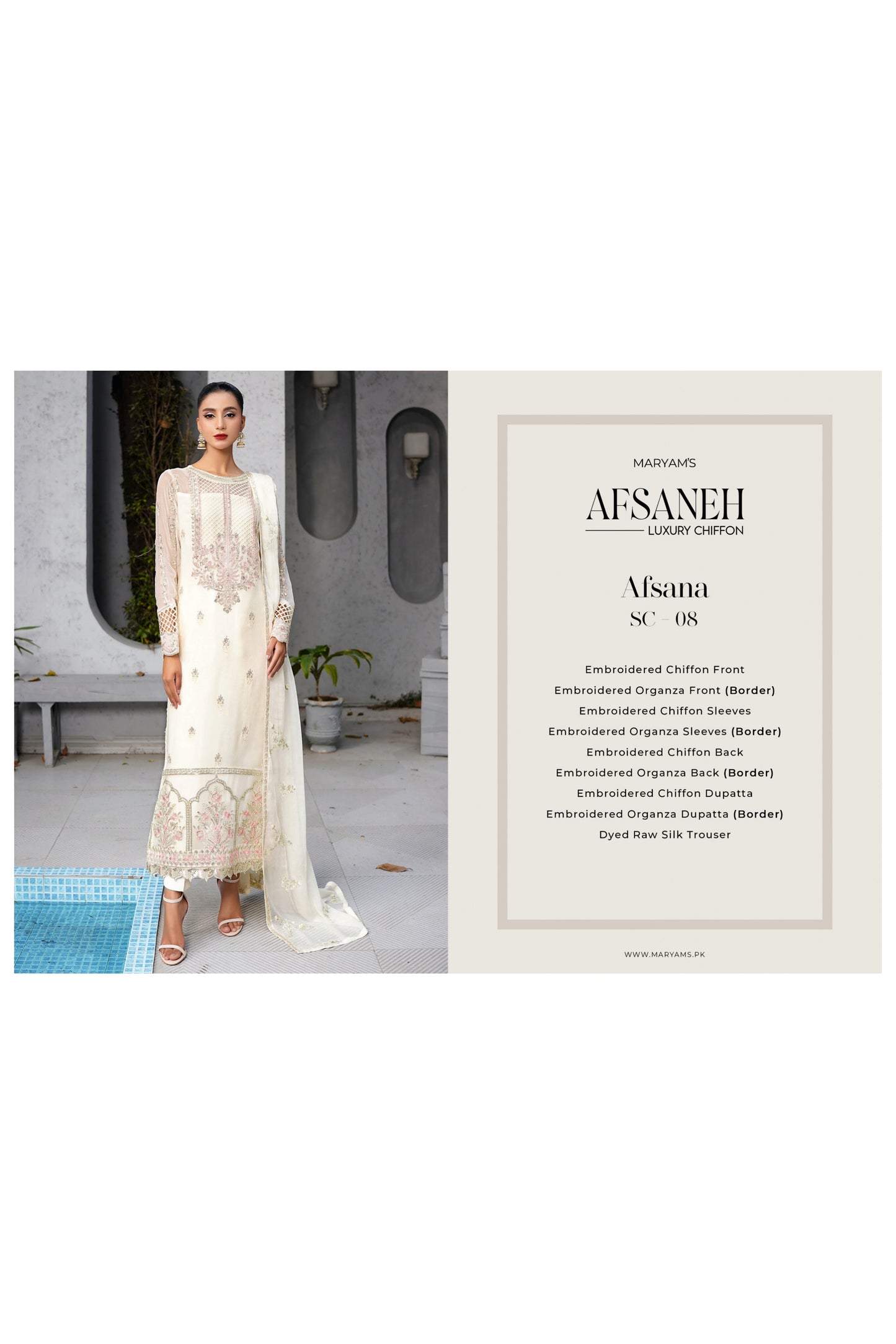 MARYAMS AFSANEH LUXURY CHIFFON 2025 ๐ธ๐ธ