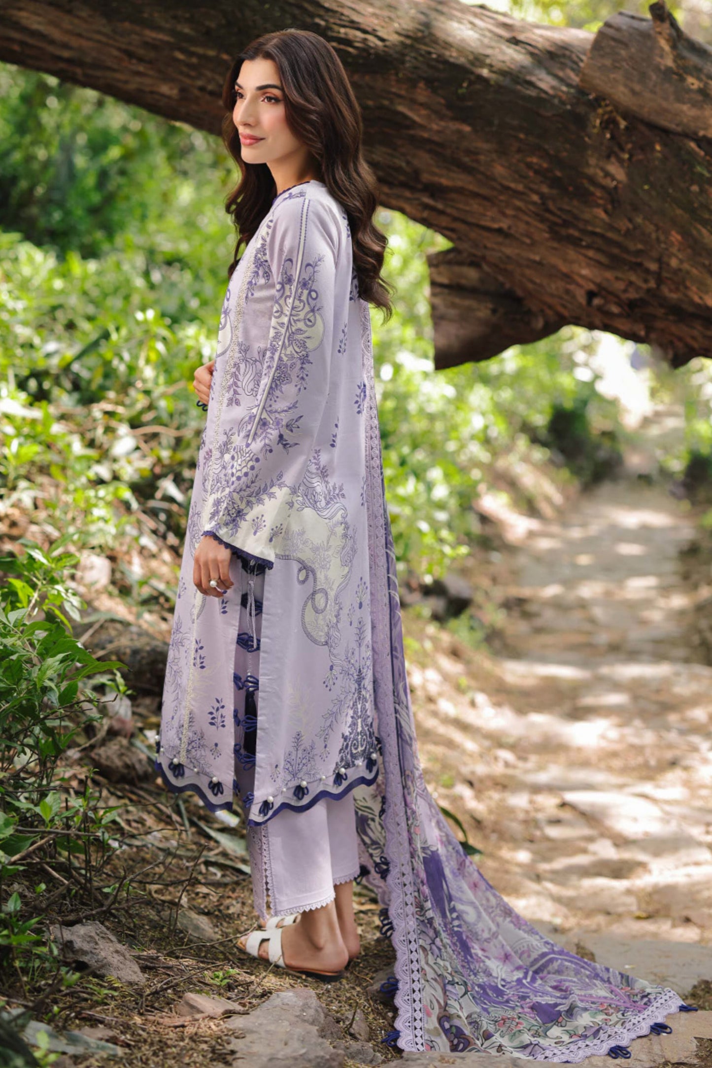 JADE URBANE DIGITAL LAWN CHIFFON DUPATTA SS 25