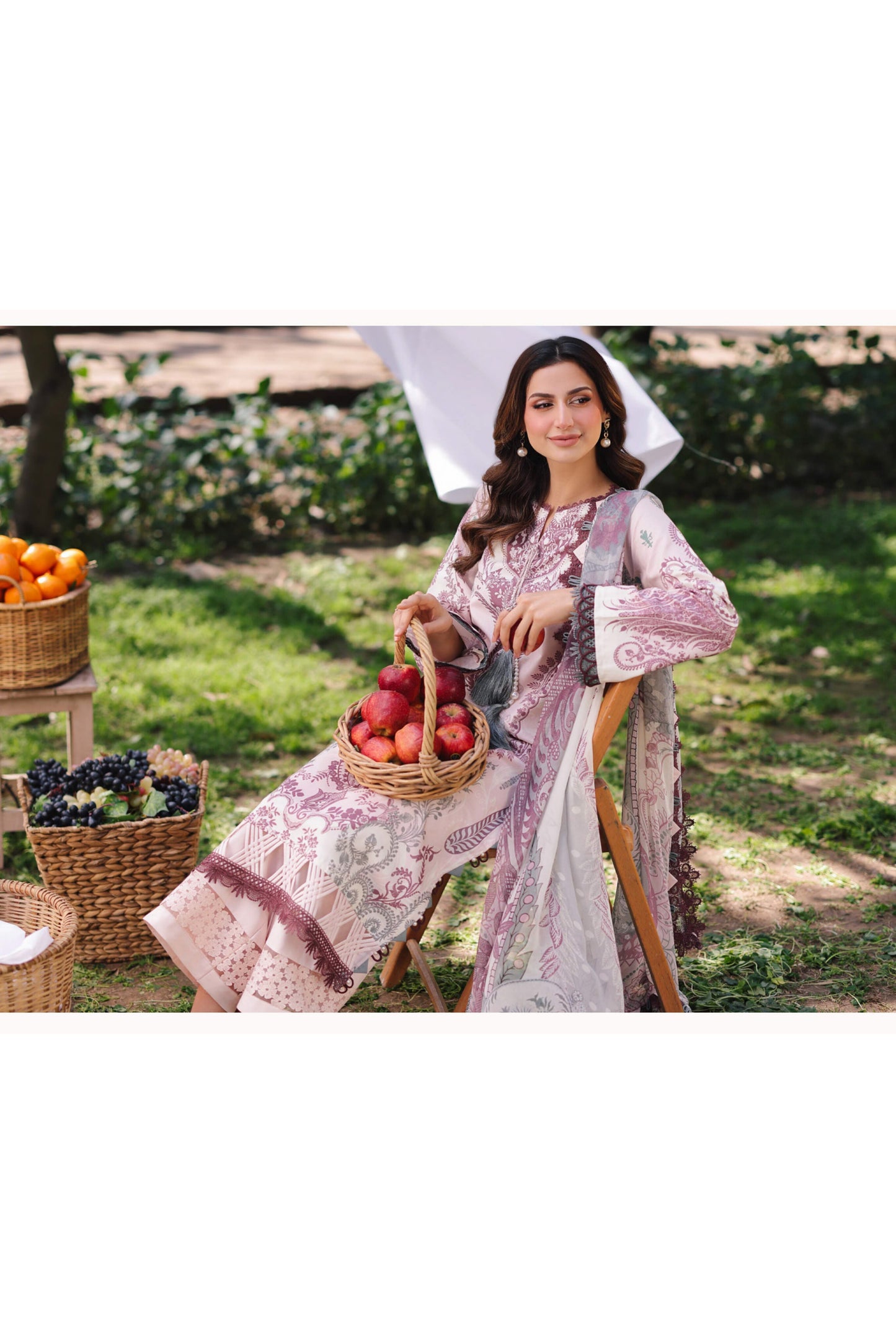 JADE URBANE DIGITAL LAWN CHIFFON DUPATTA SS 25