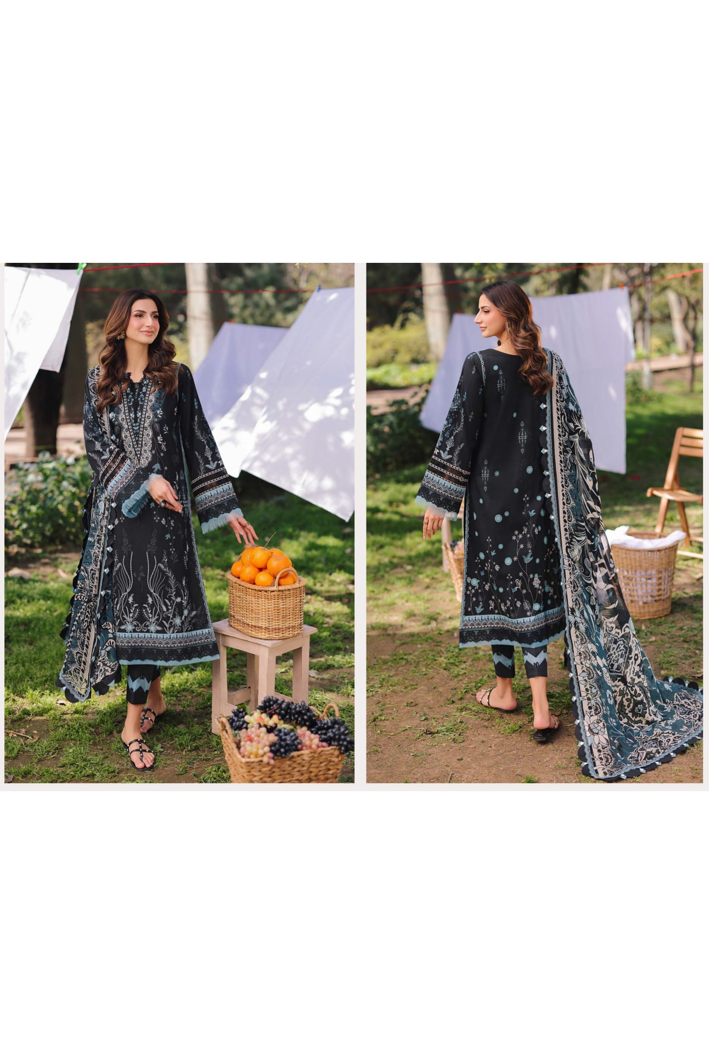 JADE URBANE DIGITAL LAWN CHIFFON DUPATTA SS 25