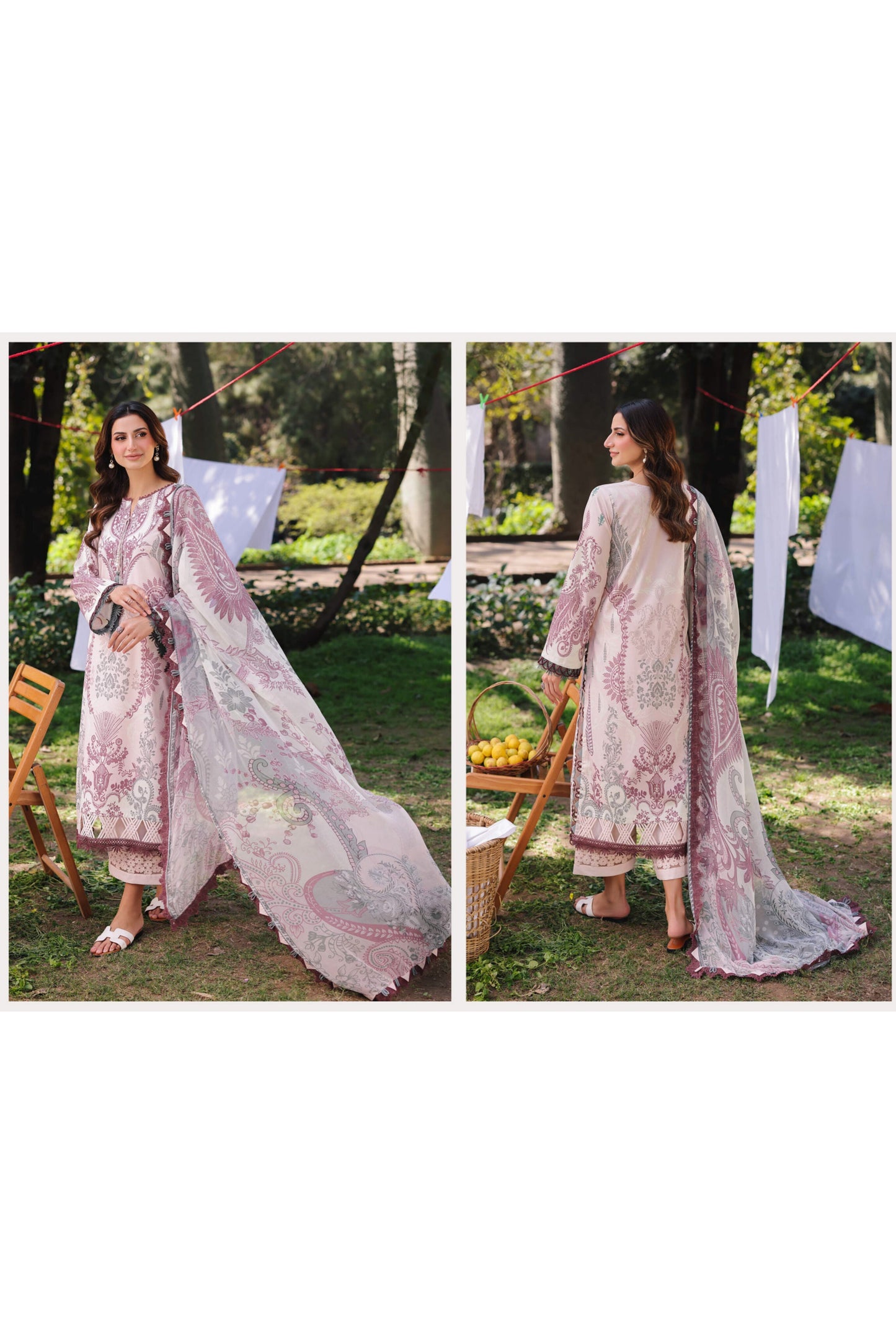 JADE URBANE DIGITAL LAWN CHIFFON DUPATTA SS 25