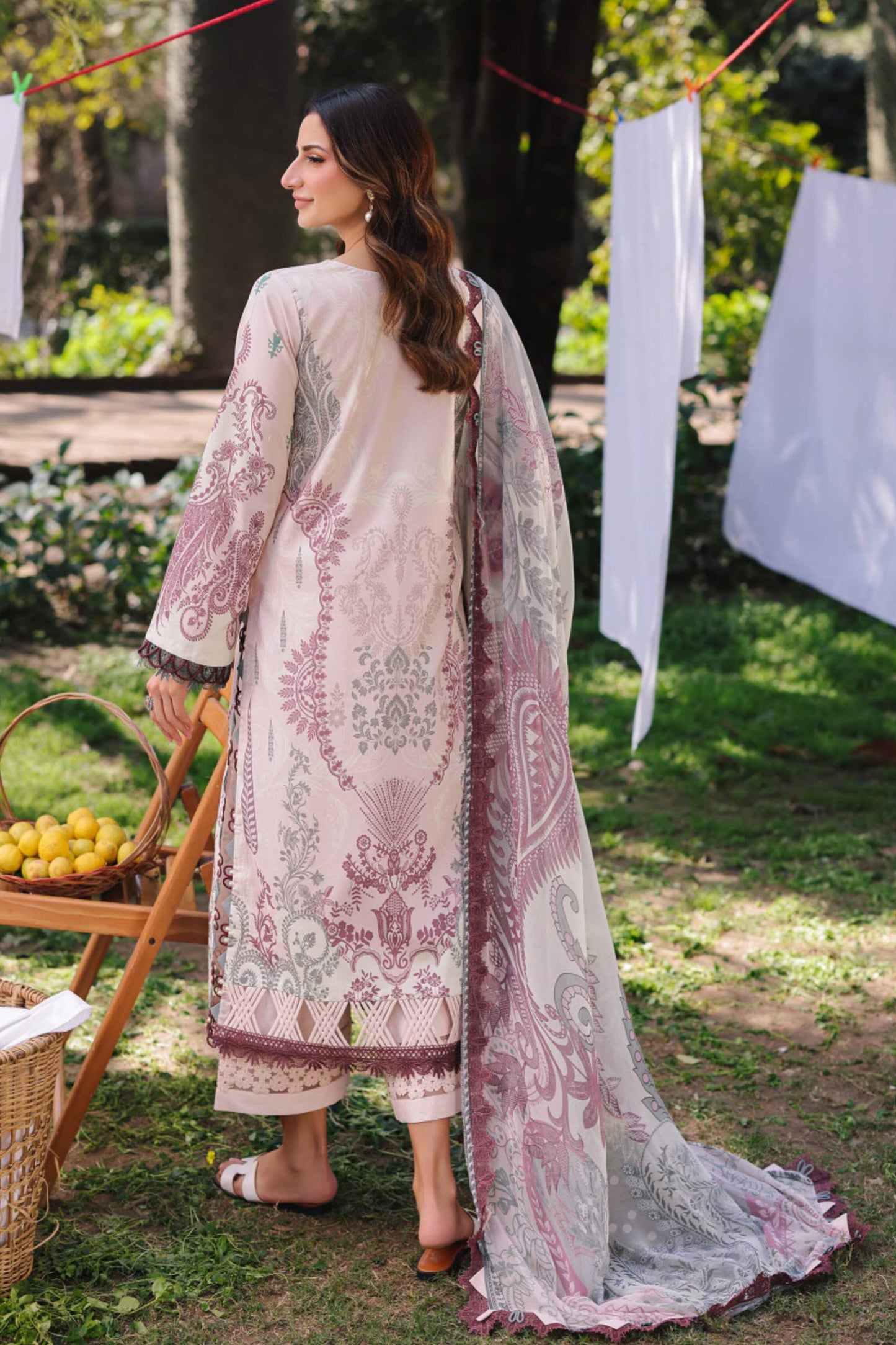 JADE URBANE DIGITAL LAWN CHIFFON DUPATTA SS 25