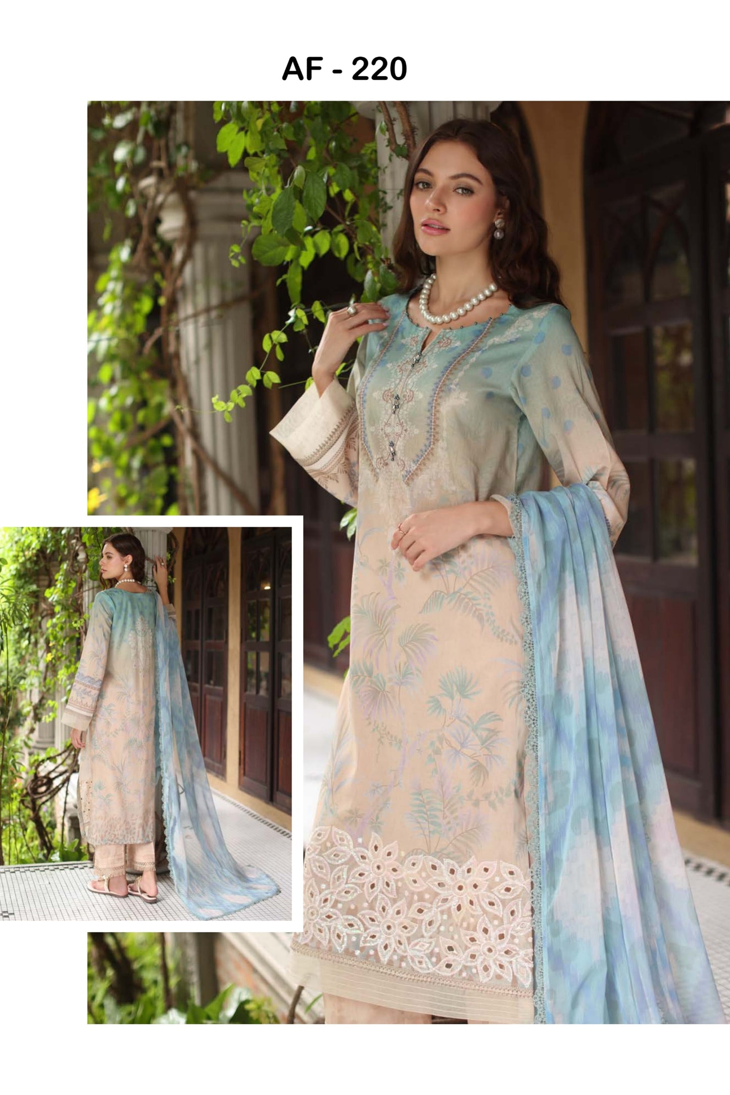 AAFREEN BY RIAZ ARTS CHIKANKARI EMBROIDERED LAWN 2025