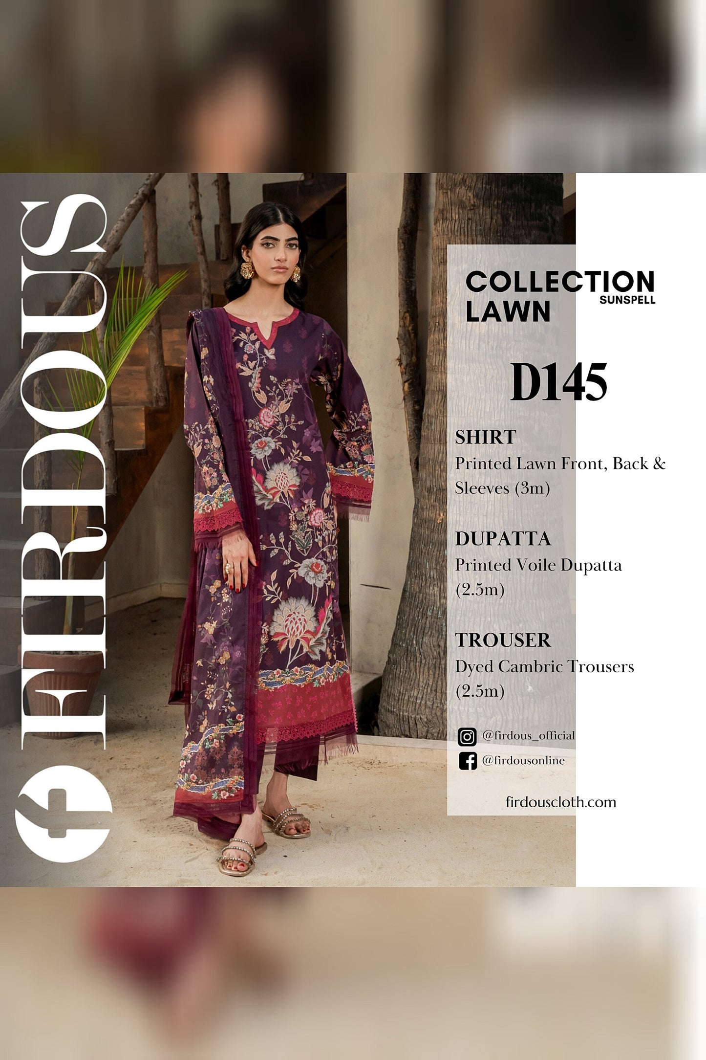 FIRDOUS SUNSPELL LAWN COLLECTION SUMMER 2025