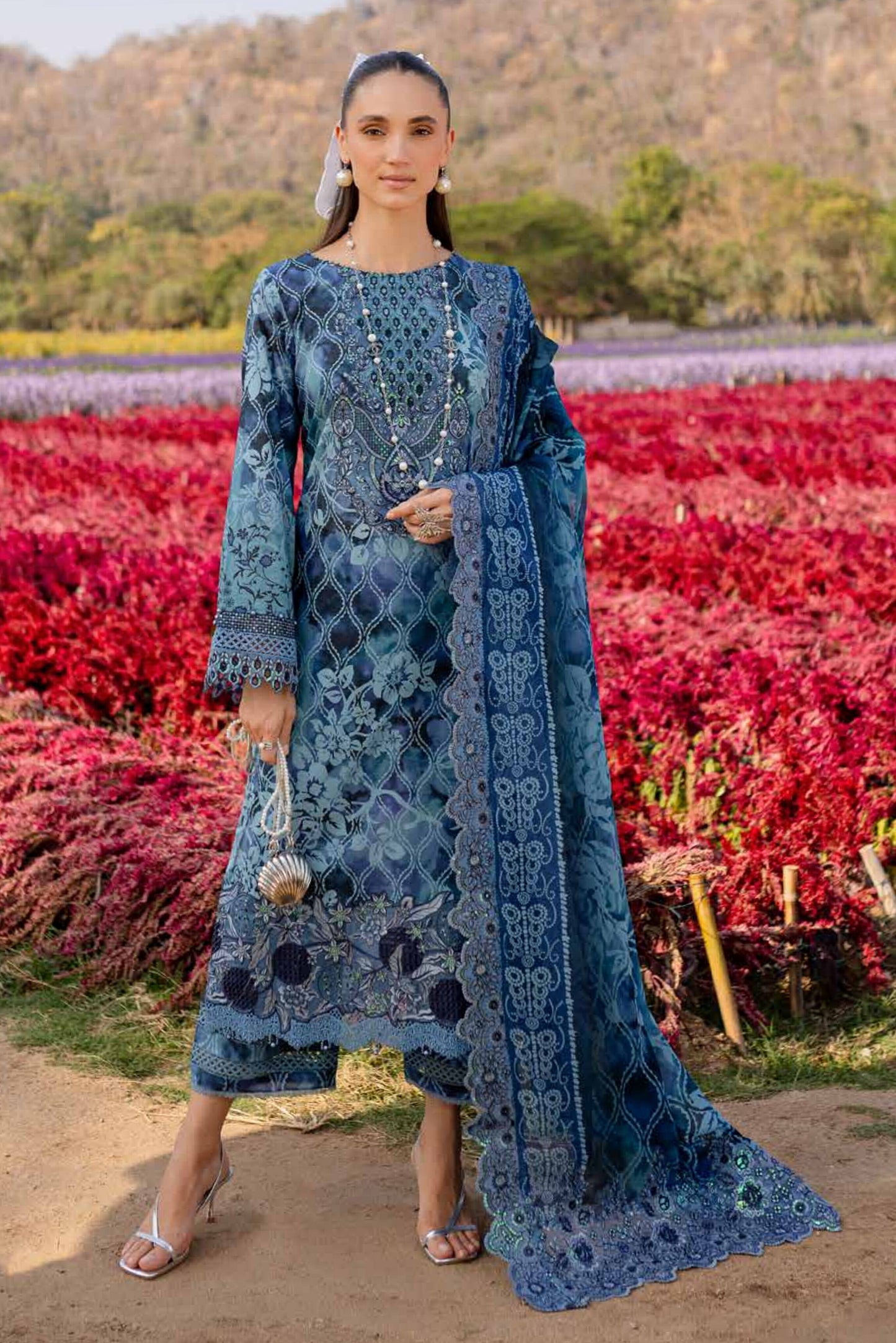 NUREH BLOOM LAWN PRINTED EMBROIDERED COLLECTION 2025