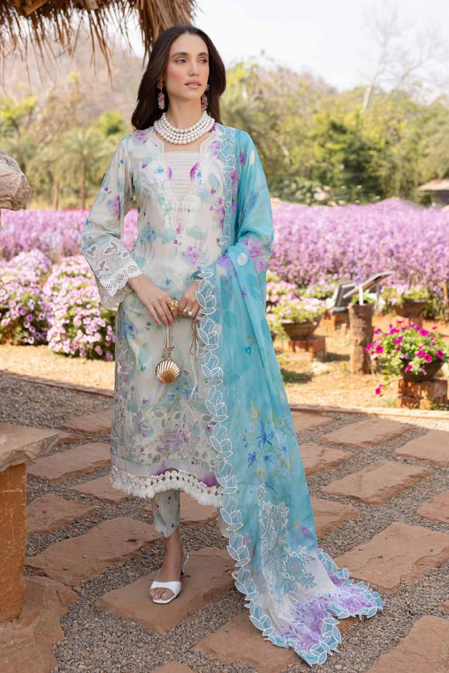 NUREH BLOOM LAWN PRINTED EMBROIDERED COLLECTION 2025
