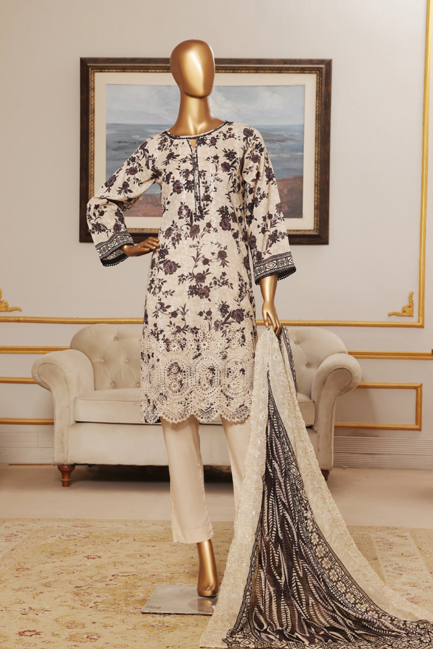 RIWAYAT PREMIUM EMBROIDERED LAWN WITH CHIFFON EMBROIDERED DUPATTA VOL 13 2025