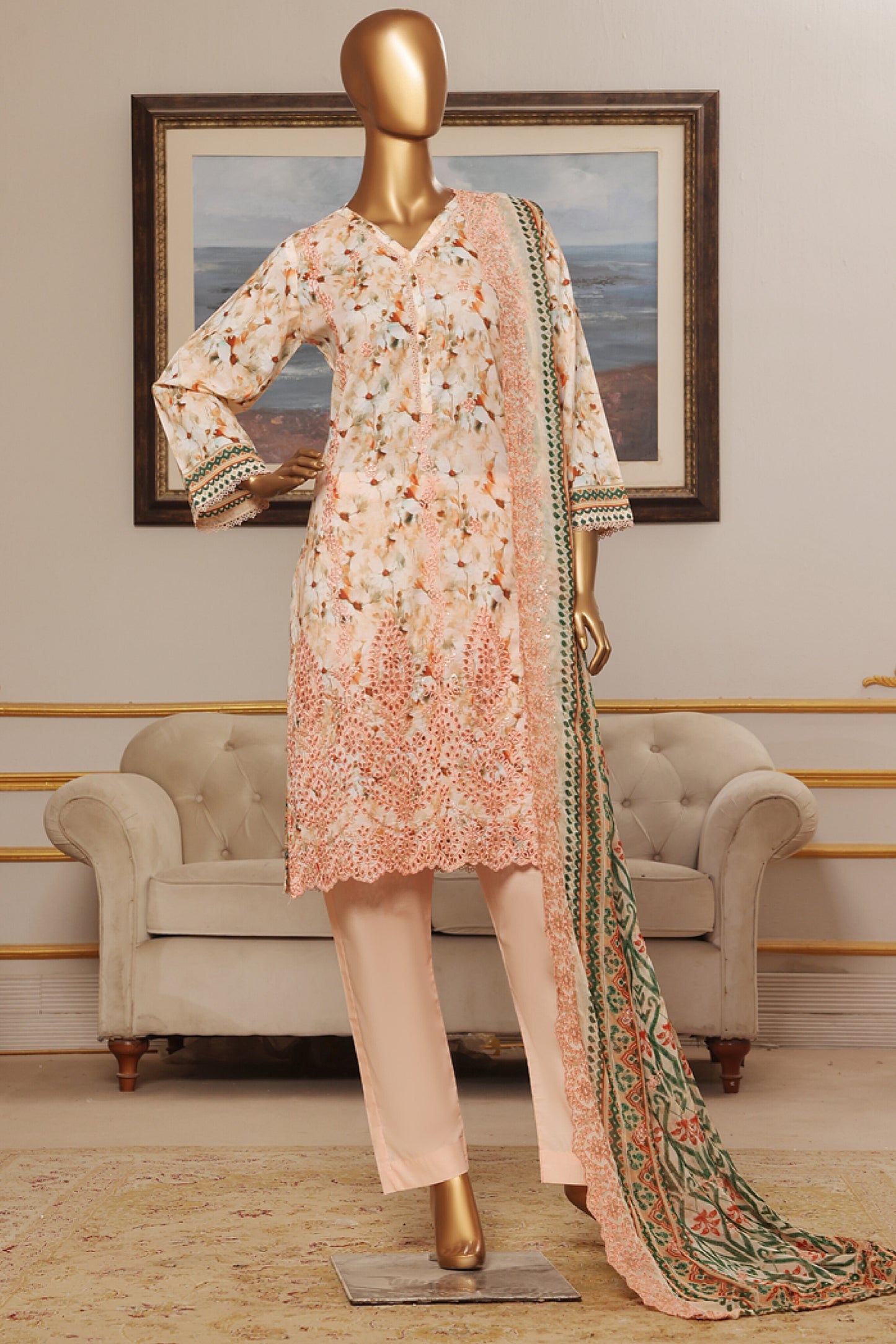 RIWAYAT PREMIUM EMBROIDERED LAWN WITH CHIFFON EMBROIDERED DUPATTA VOL 13 2025