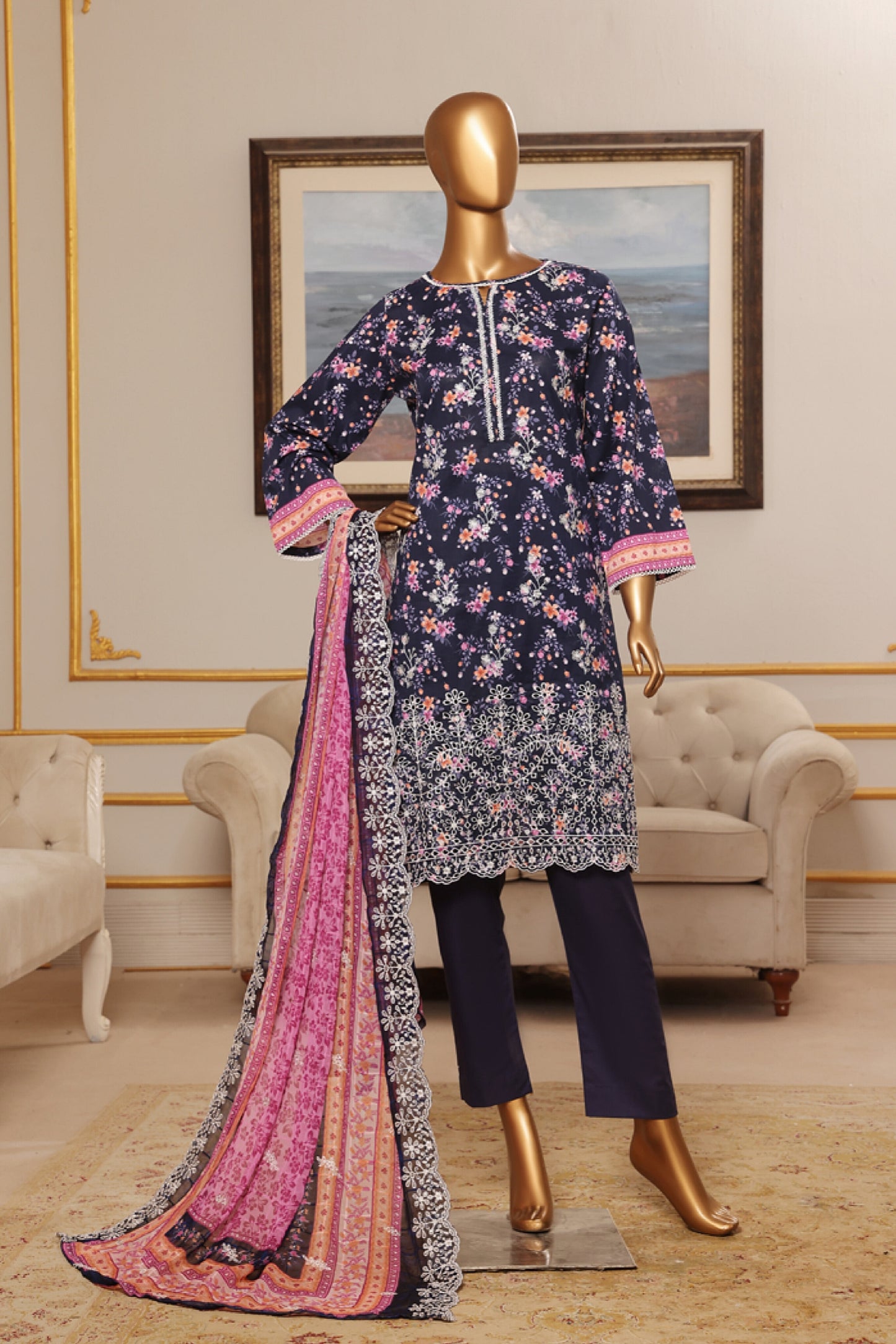 RIWAYAT PREMIUM EMBROIDERED LAWN WITH CHIFFON EMBROIDERED DUPATTA VOL 13 2025