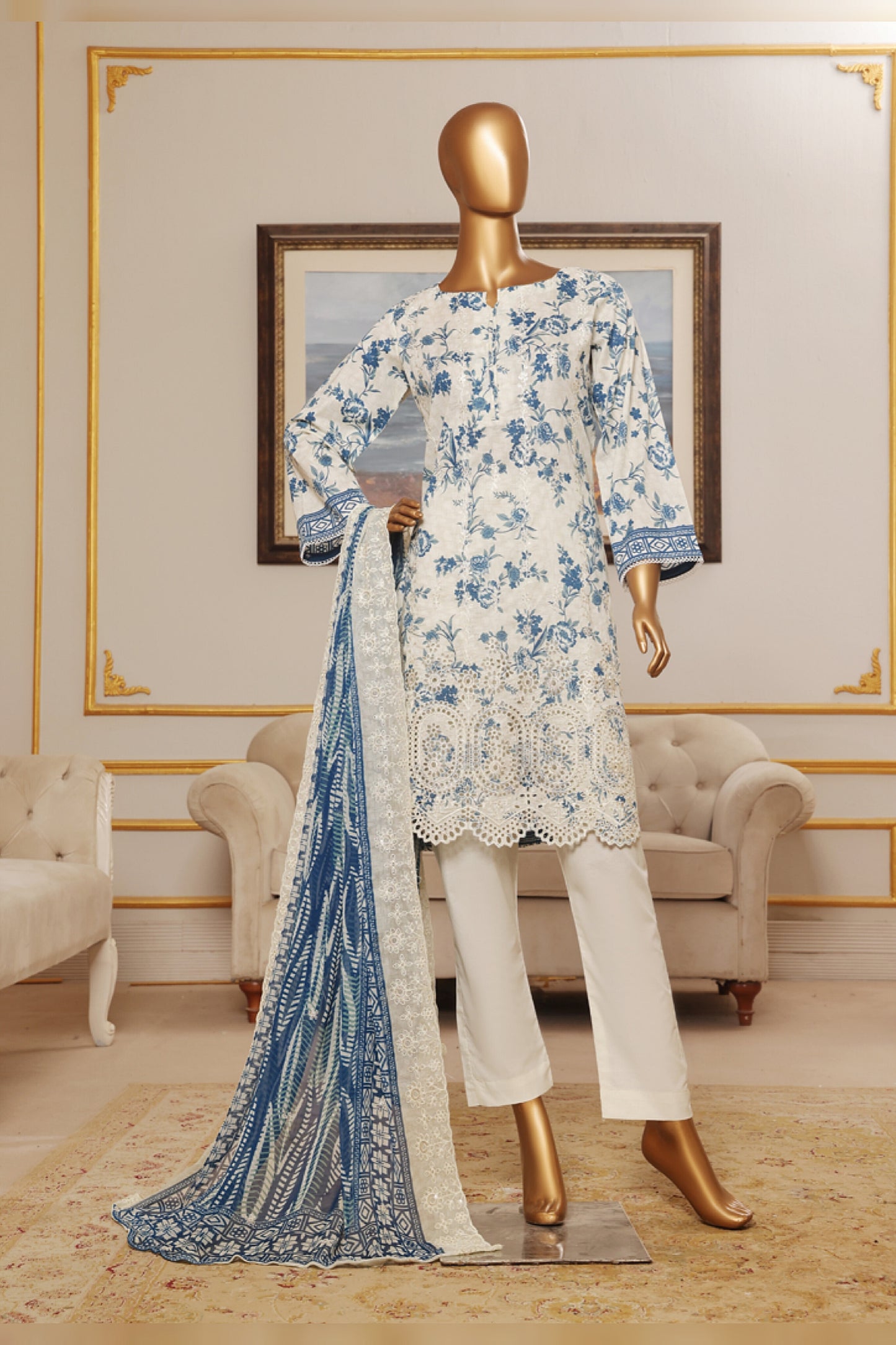 RIWAYAT PREMIUM EMBROIDERED LAWN WITH CHIFFON EMBROIDERED DUPATTA VOL 13 2025