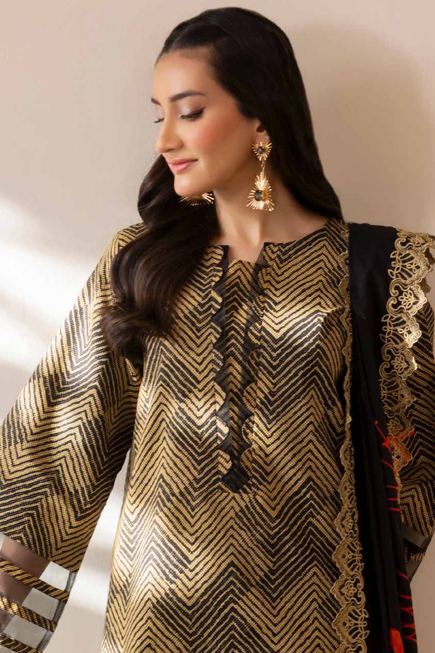 CHARIZMA BASICS EMBROIDERED LAWN WITH EMBROIDERED LAWN DUPATTA 2025