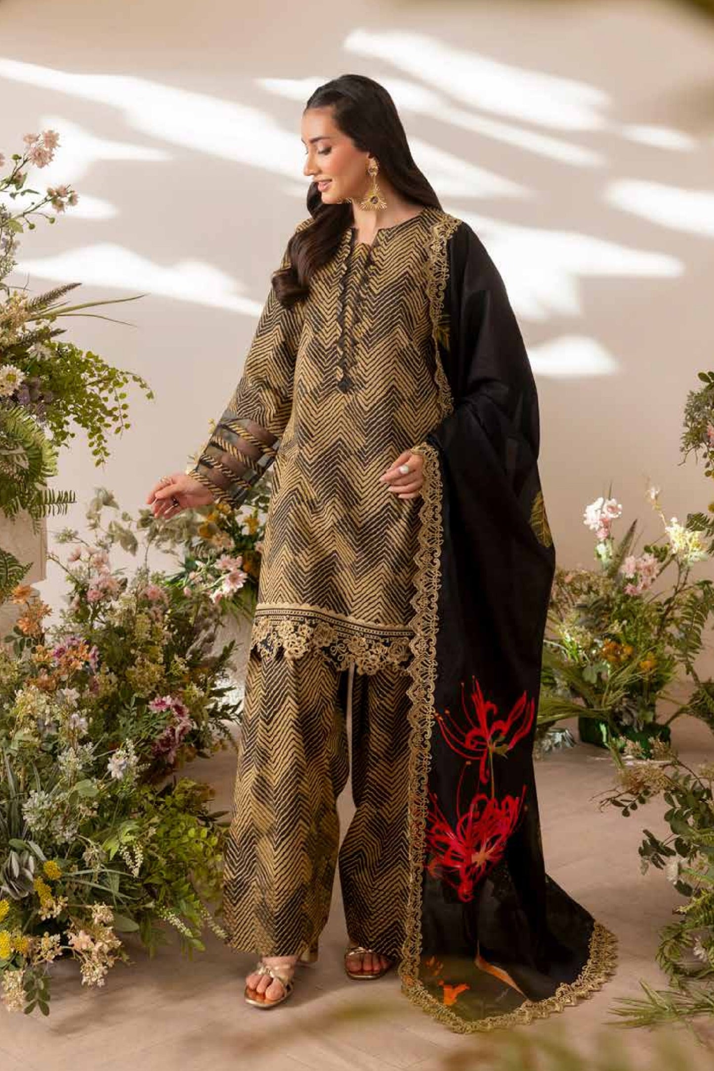 CHARIZMA BASICS EMBROIDERED LAWN WITH EMBROIDERED LAWN DUPATTA 2025