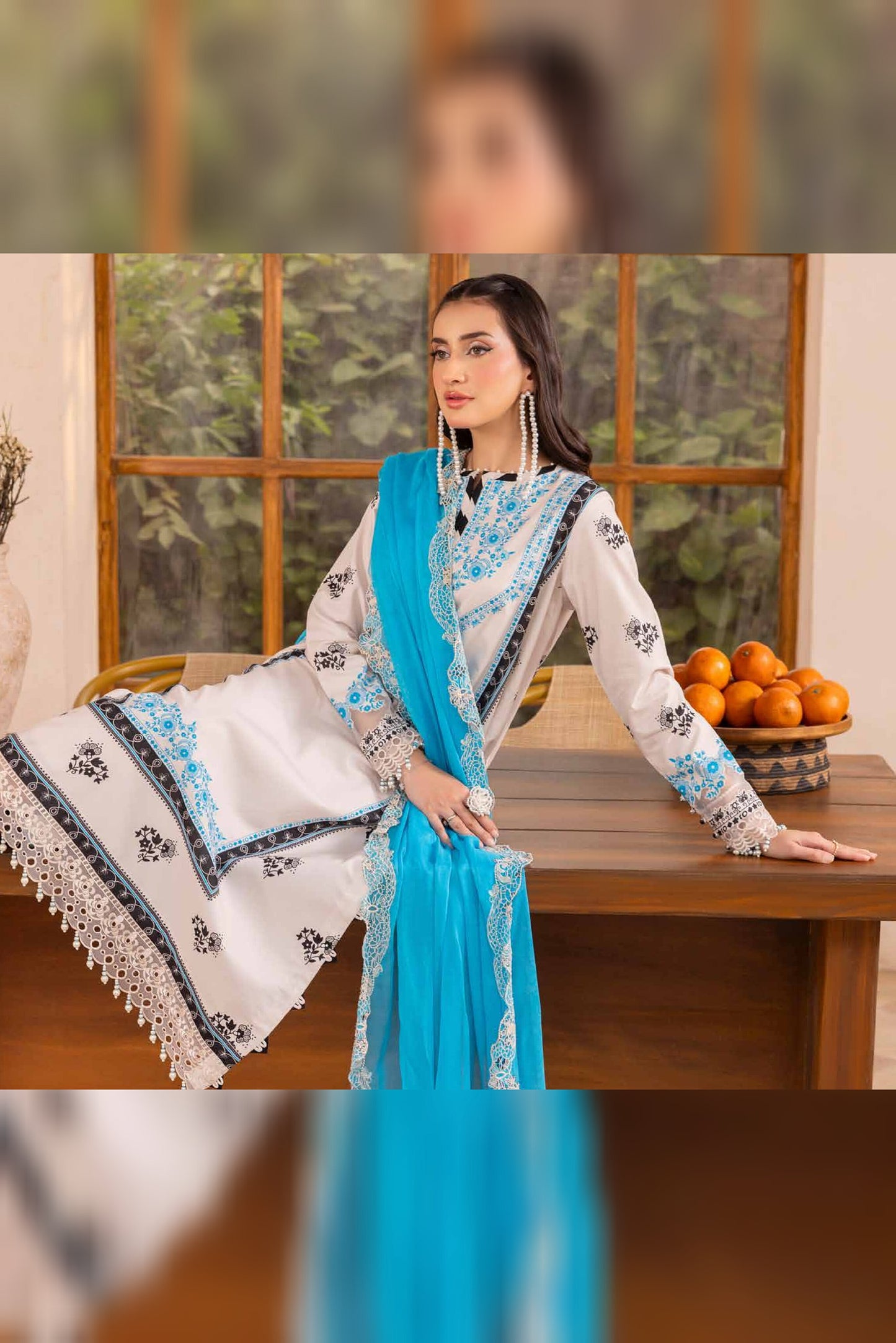 CHARIZMA BASICS EMBROIDERED LAWN WITH EMBROIDERED LAWN DUPATTA 2025