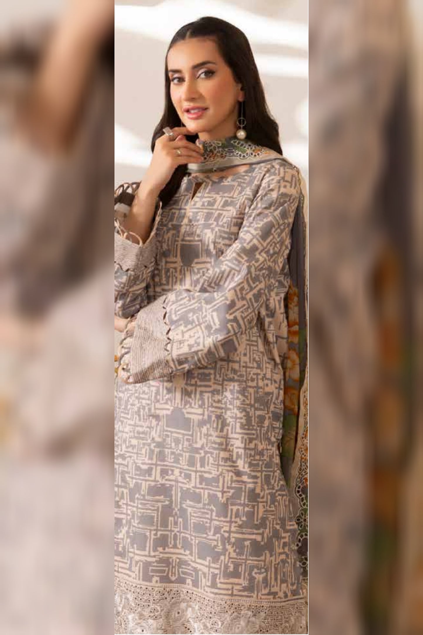 CHARIZMA BASICS EMBROIDERED LAWN WITH EMBROIDERED LAWN DUPATTA 2025