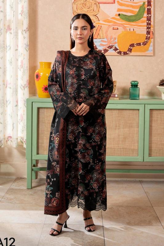 SAYA BY BRENISH LAWN EMBROIDERED COLLECTION 2025