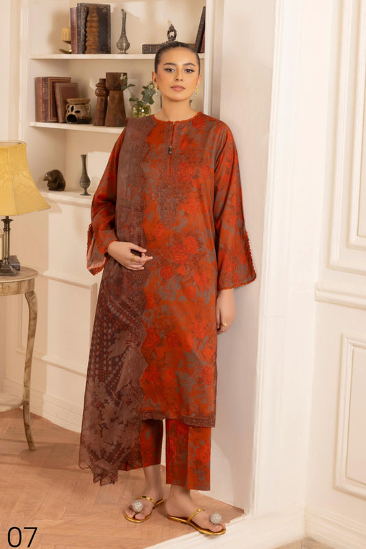 GULLJEE ZIVA PREMIUM LAWN EMBROIDERED EDIT 2025