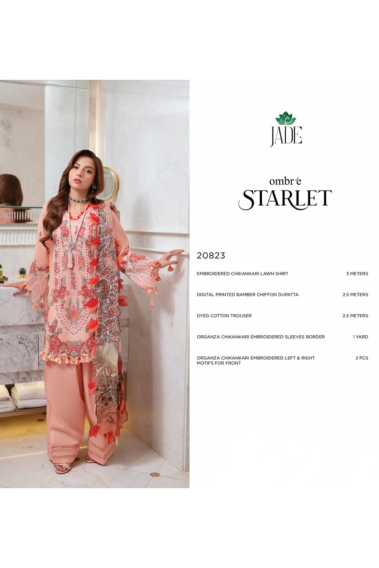 JADE OMBRE STARLET LAWN EMBROIDERED COLLECTION 2026