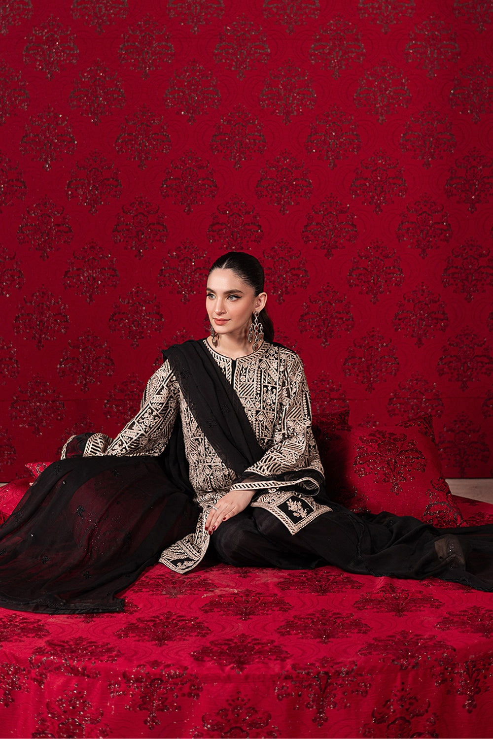 AZURE MAYA ALI LUXE EMBROIDERED CHIFFON COLLECTION 2025