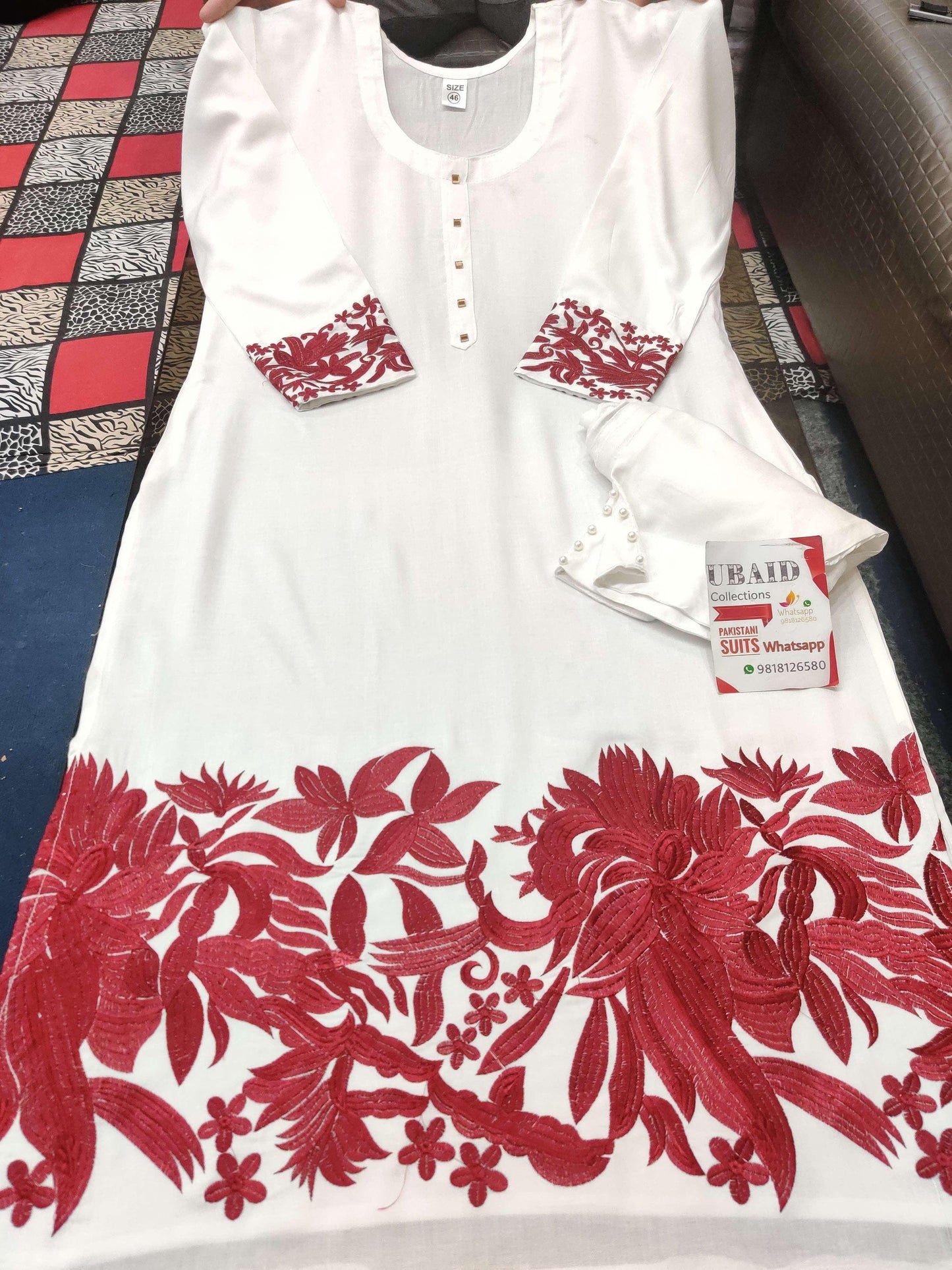 PAKISTANI RAYON STITCHED KURTI / PLAZO SET - Ubaid Collections