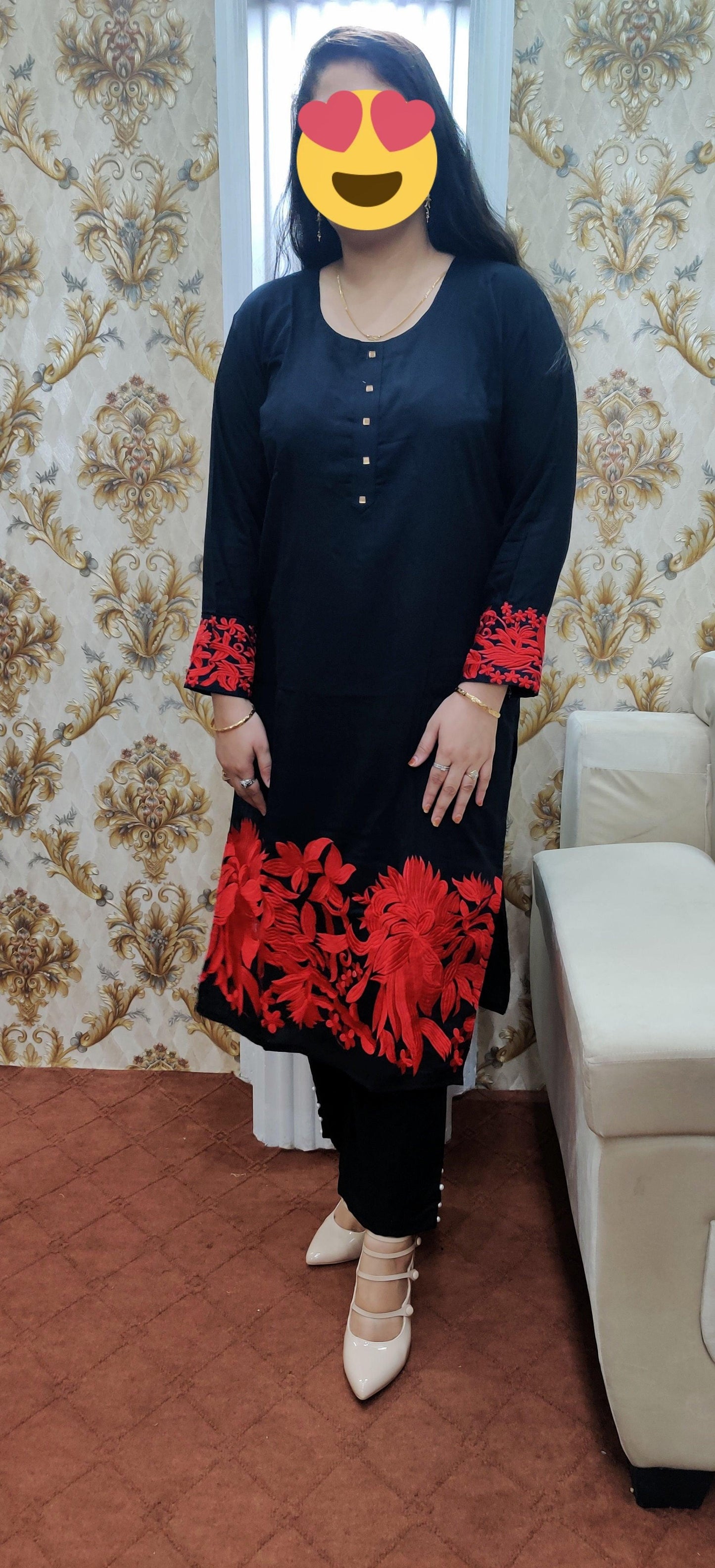 PAKISTANI RAYON STITCHED KURTI / PLAZO SET - Ubaid Collections