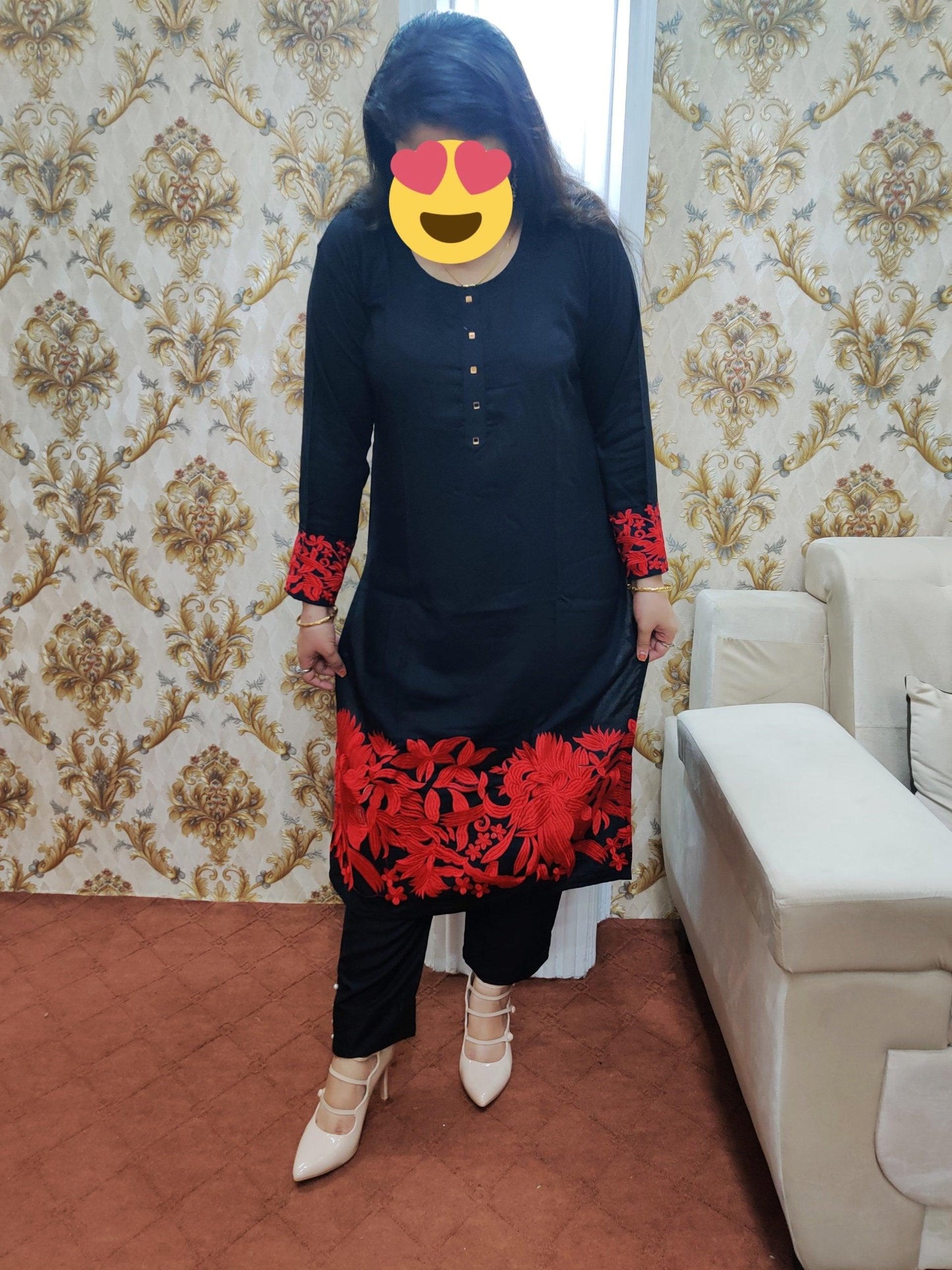 PAKISTANI RAYON STITCHED KURTI / PLAZO SET - Ubaid Collections