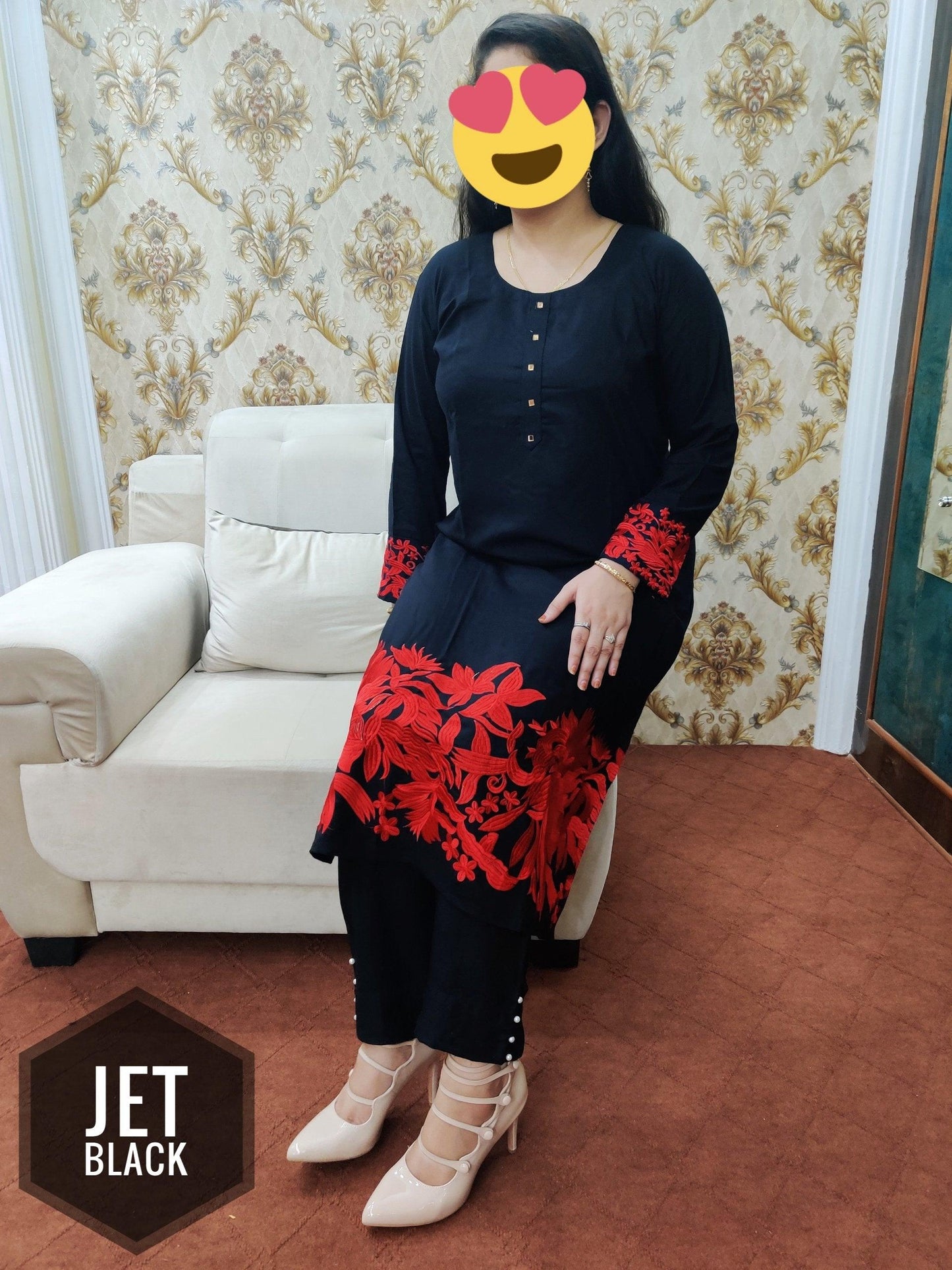 PAKISTANI RAYON STITCHED KURTI / PLAZO SET - Ubaid Collections
