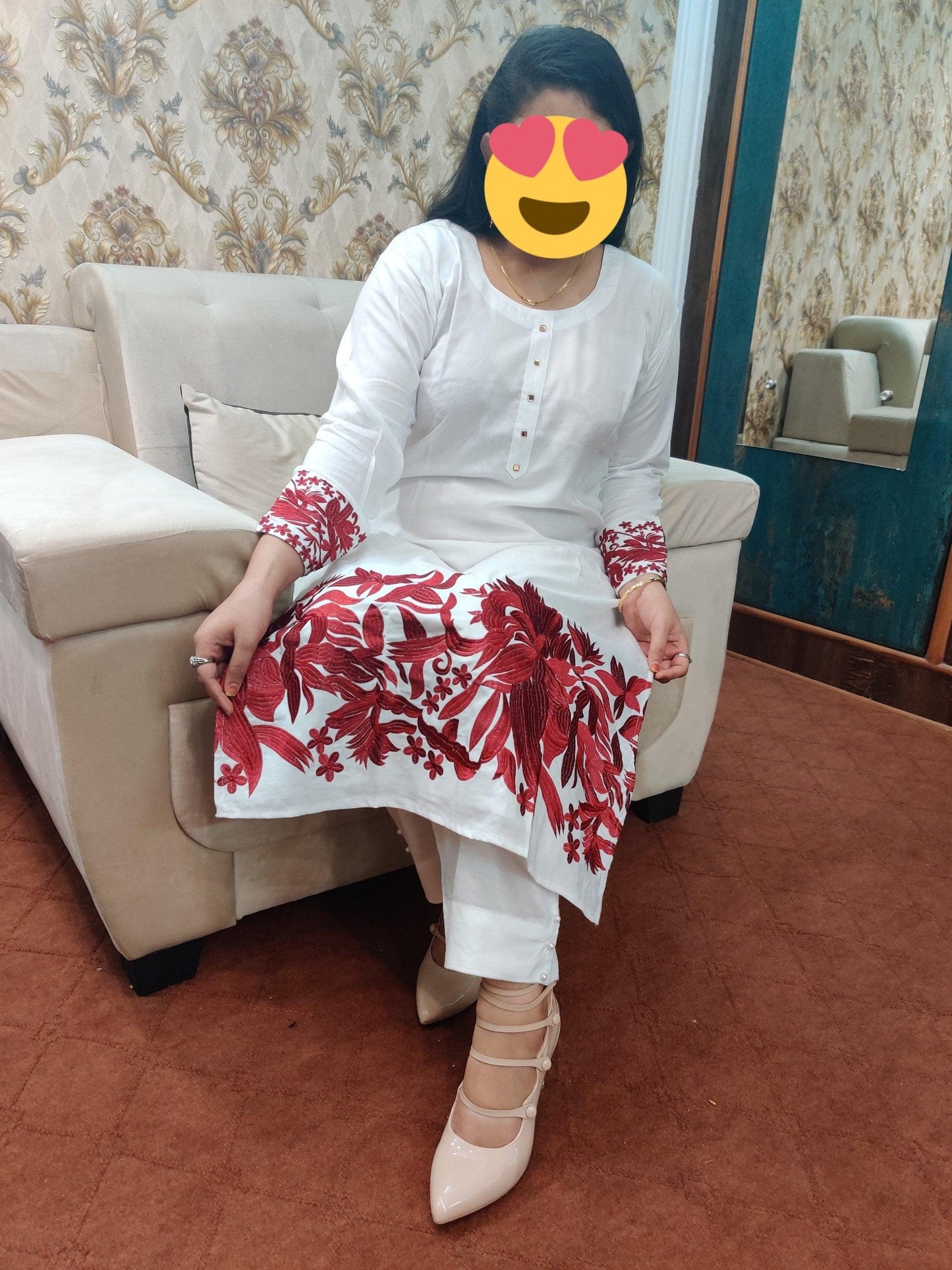 PAKISTANI RAYON STITCHED KURTI / PLAZO SET - Ubaid Collections