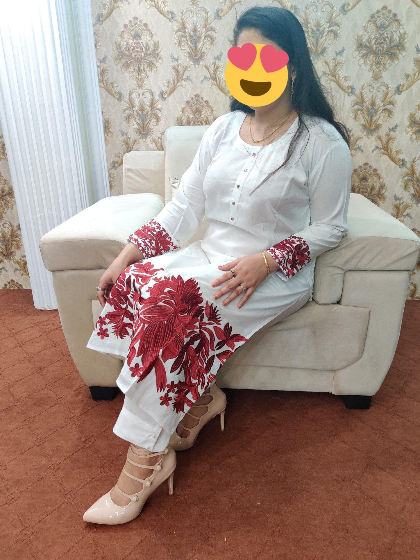 PAKISTANI RAYON STITCHED KURTI / PLAZO SET - Ubaid Collections