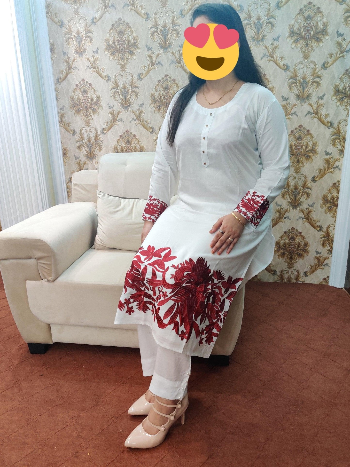 PAKISTANI RAYON STITCHED KURTI / PLAZO SET - Ubaid Collections