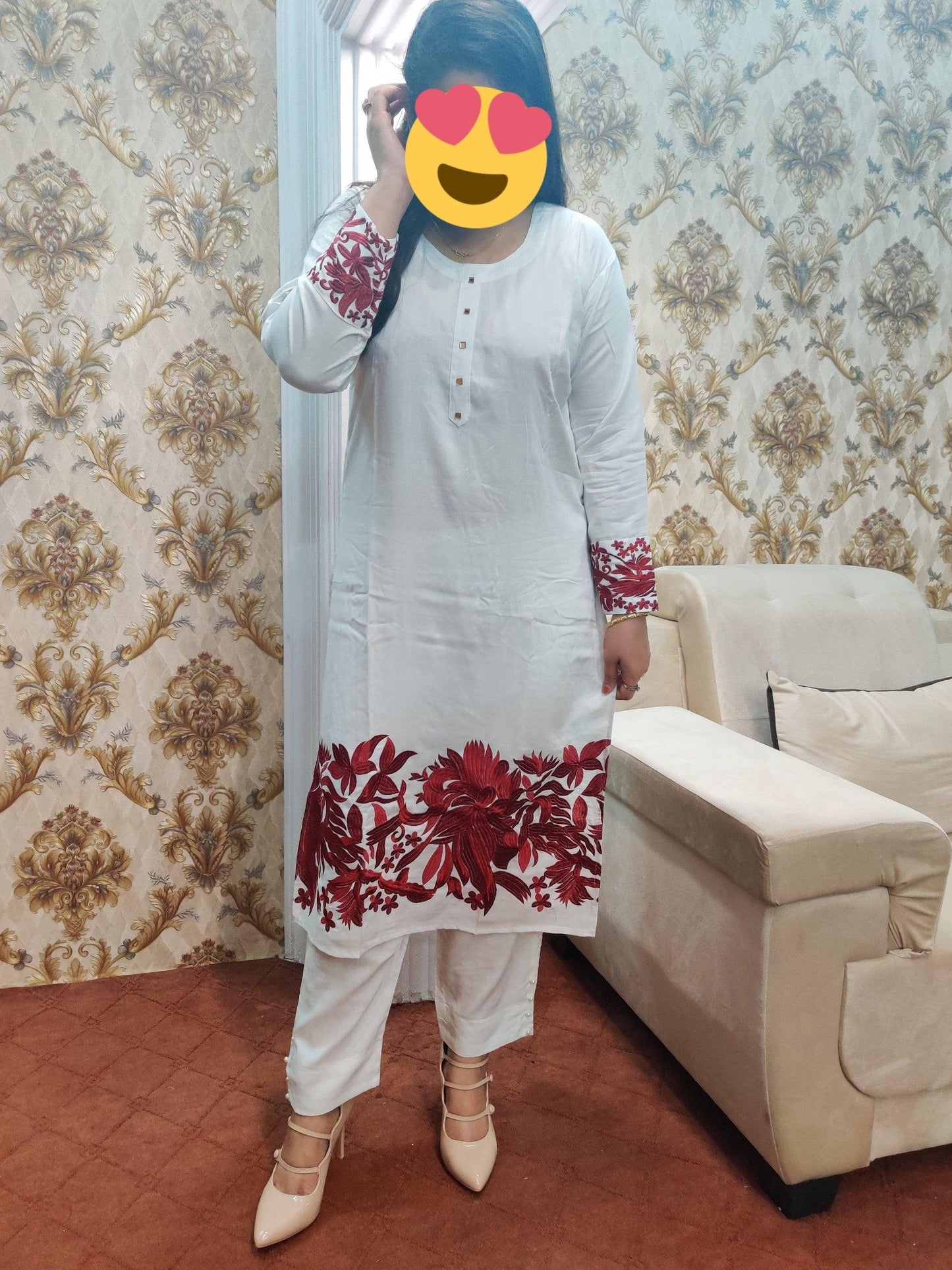 PAKISTANI RAYON STITCHED KURTI / PLAZO SET - Ubaid Collections
