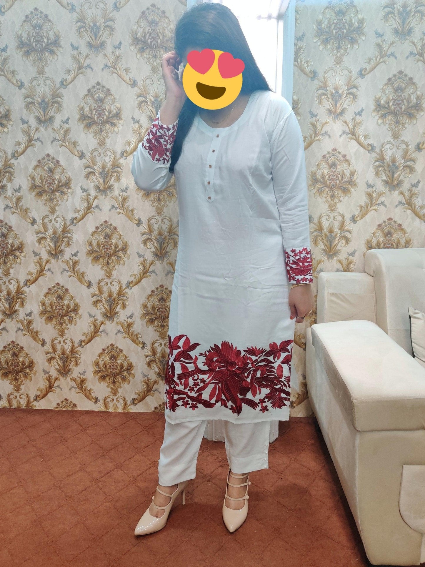 PAKISTANI RAYON STITCHED KURTI / PLAZO SET - Ubaid Collections